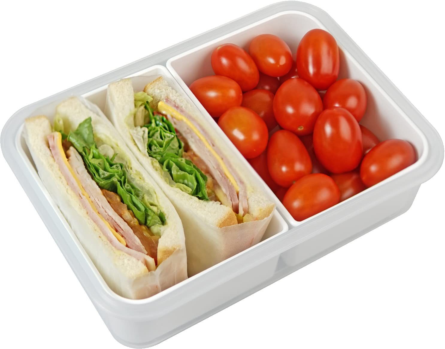 Carrotez Food Storage Container With 2 Removable Compartments, Food Prep Container With Airtight Lids, Portion Control Container