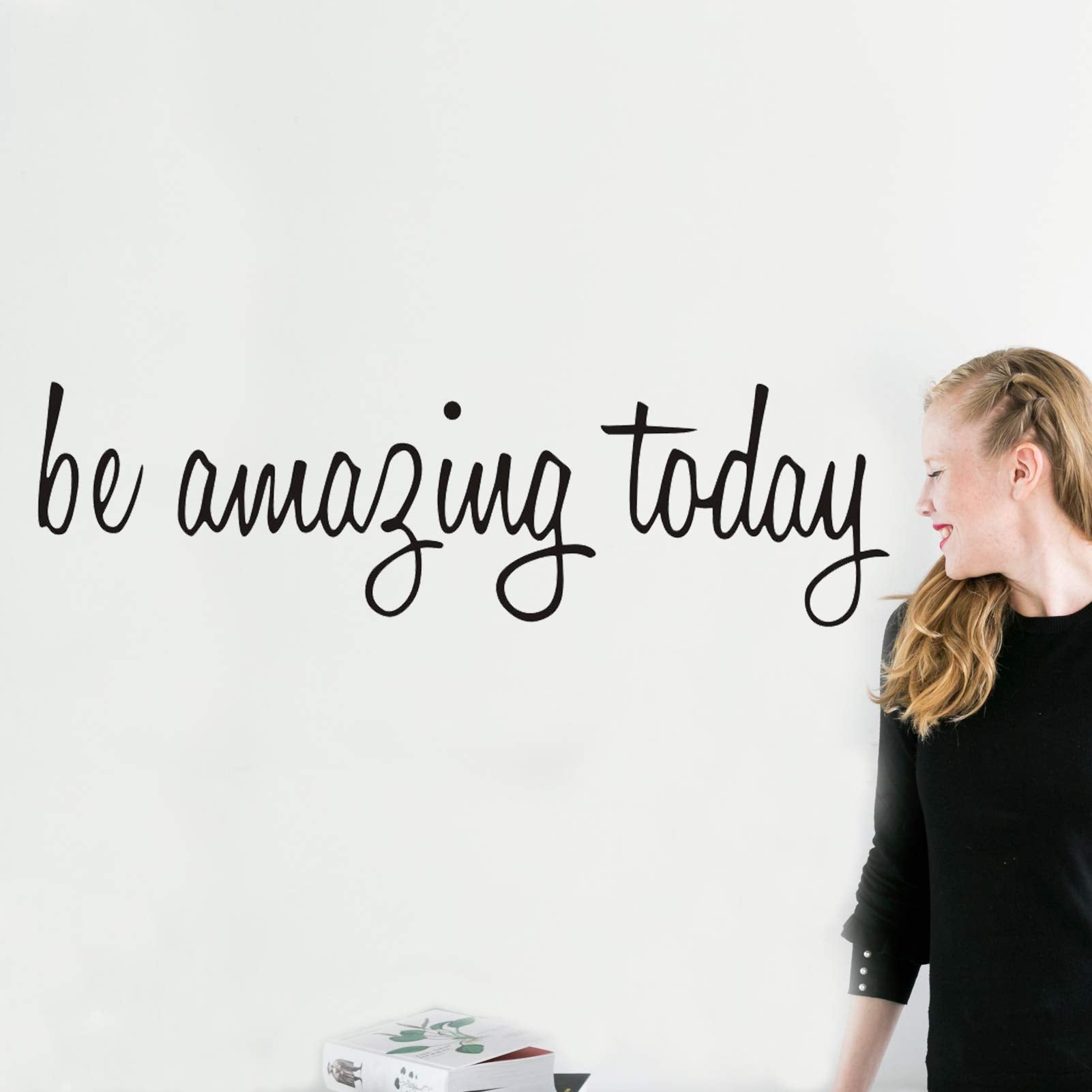 Wall Decals Stickers Inspirational Be Amazing Today Vinyl Positive Wall Saying Peel and Stick Motivational Quotes Decal for Home
