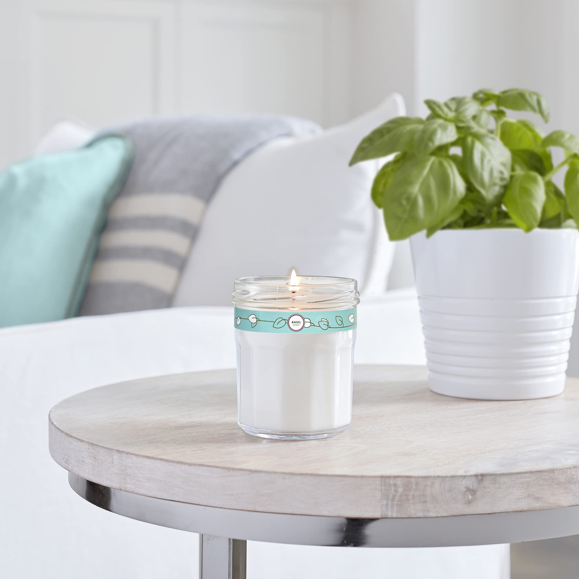 Mrs. Meyer 's Clean Day Scented Soy Candle, Large Glass, Basil, 7.2 oz, (Pack of 2)