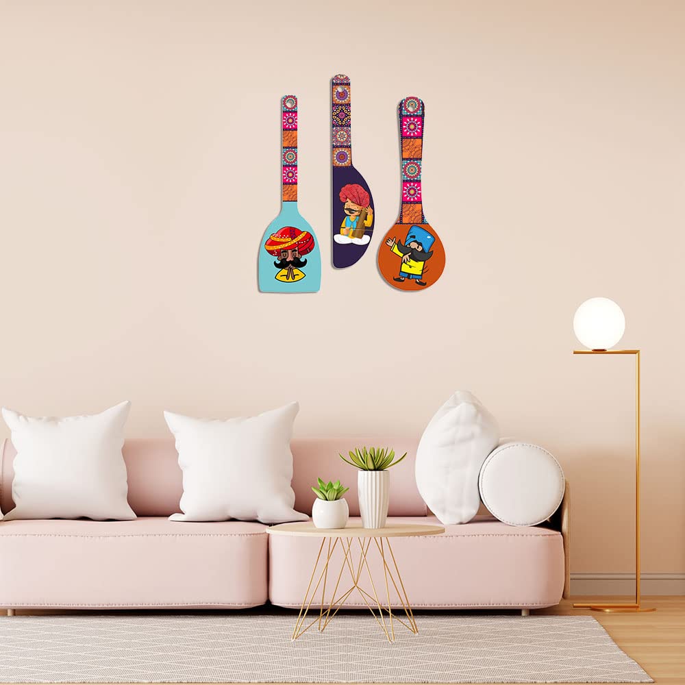 Artvibes Wooden Wall Hanger for Home | Office | Living Room | Gift | Modern Decoration Items | Kitchen Wall Decor |Rajasthani Cu