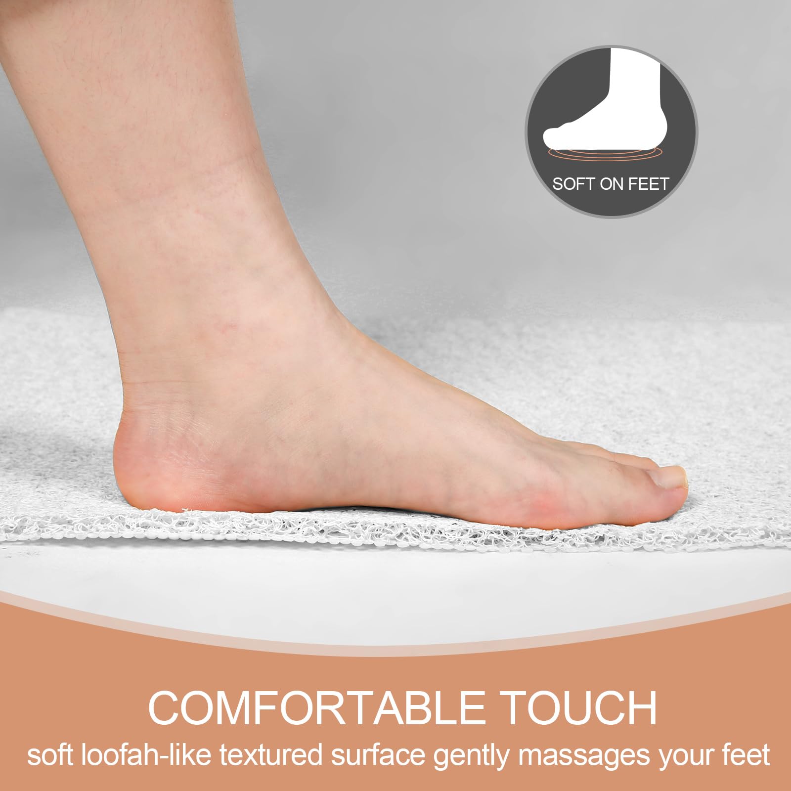 Joyhalo Shower Mats For Showers Anti Slip For Elderly, 32'' X 24'' Non Slip Bath Mat For Inside Shower, Bath Tub Mats For Bathro