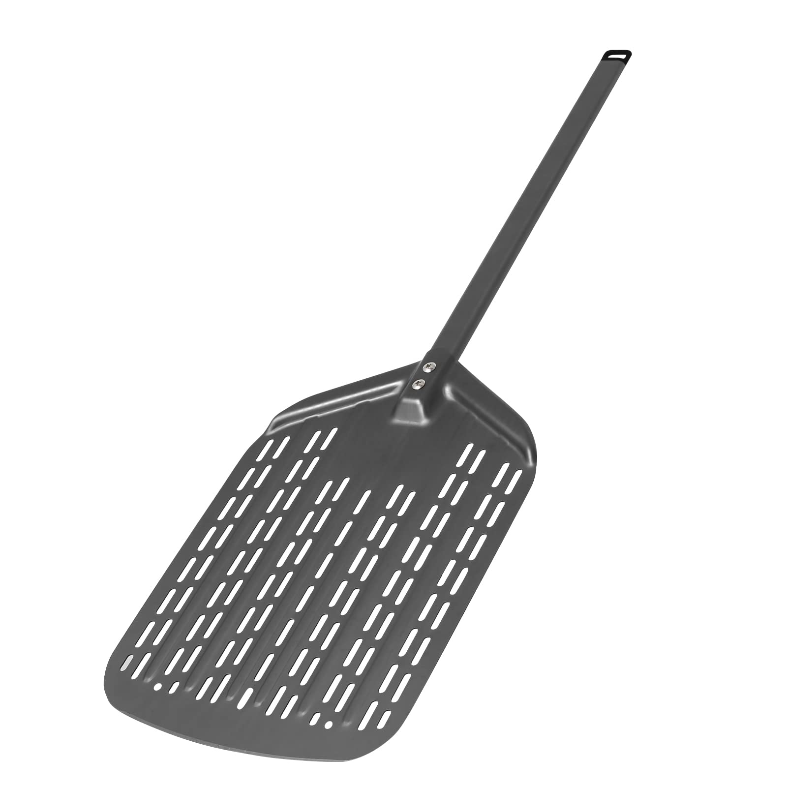 12'' Perforated Pizza Peel Anodised Aluminium Pizza Turner Removable Long Handle Lightweight Pizza Spinner Professional Pizza Ov