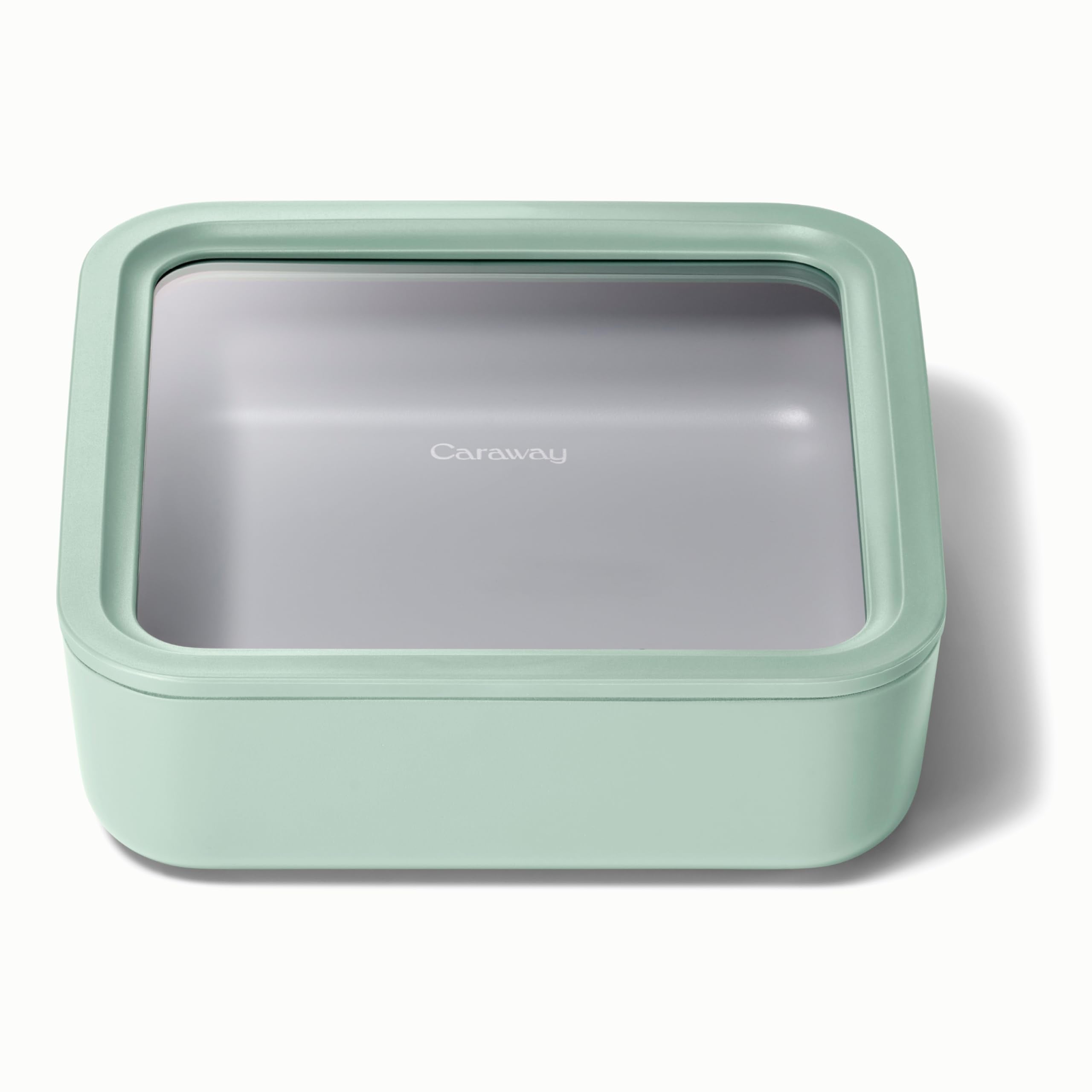 Caraway Glass Food Storage - 10 Cup Glass Container - Ceramic Coated Food Container - Non Stick Lunch Box with Lids - Dishwasher
