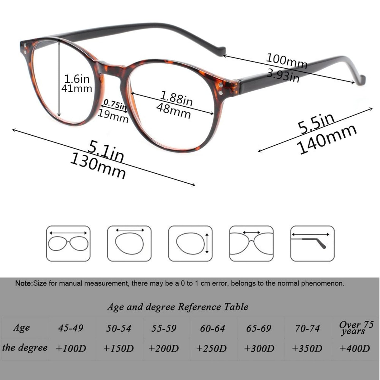 NORPERWIS 5 Pairs Reading Glasses - Spring Hinge, Medium, 5 Pack Mix Color, 3.50 Strength, Durable Plastic