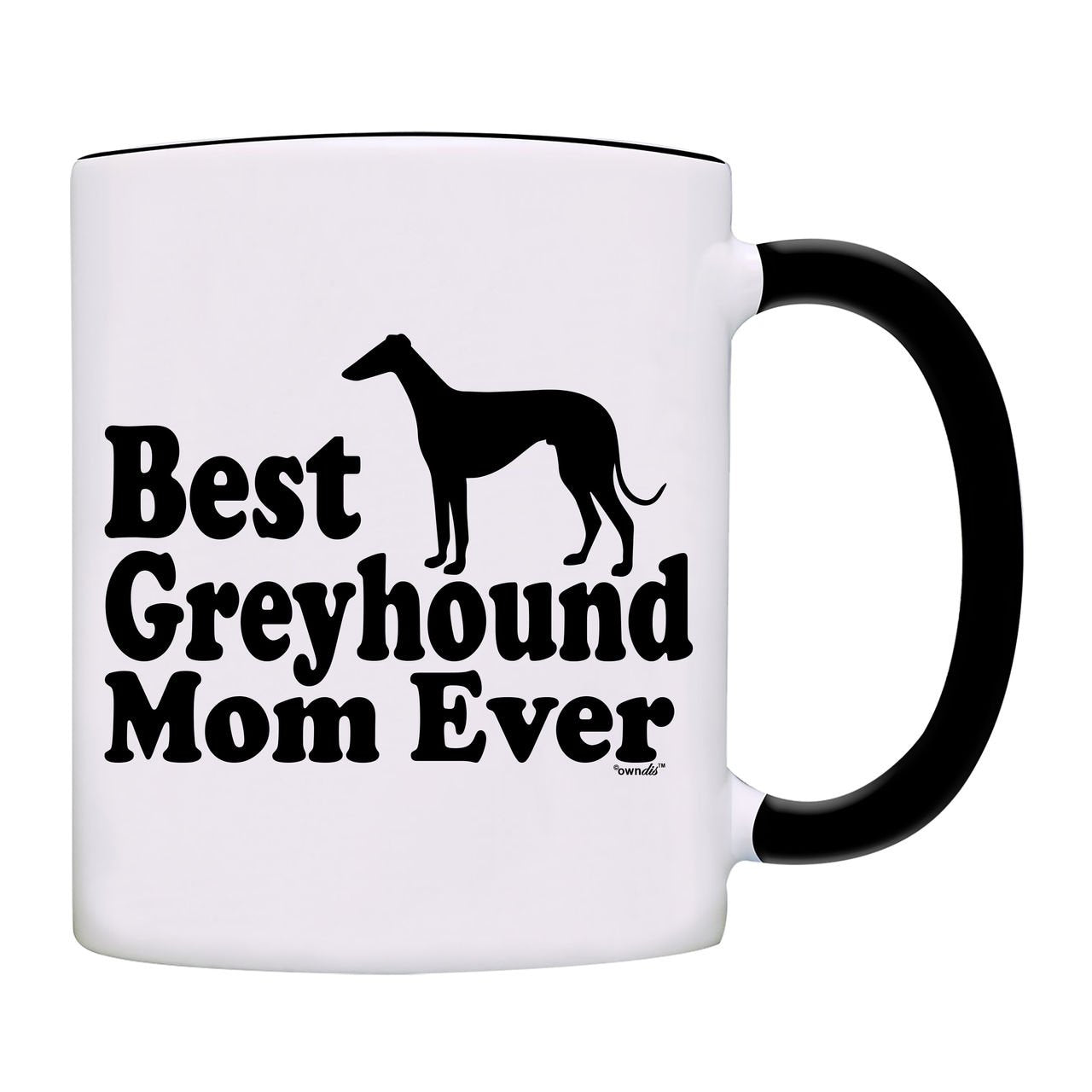 Greyhound Mom Coffee Mug-0088-Black