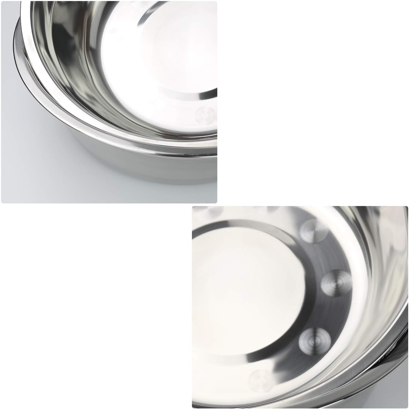 Callyne 4-Pack Stainless Steel Mixing Bowls, Metal Prep Bowls, F
