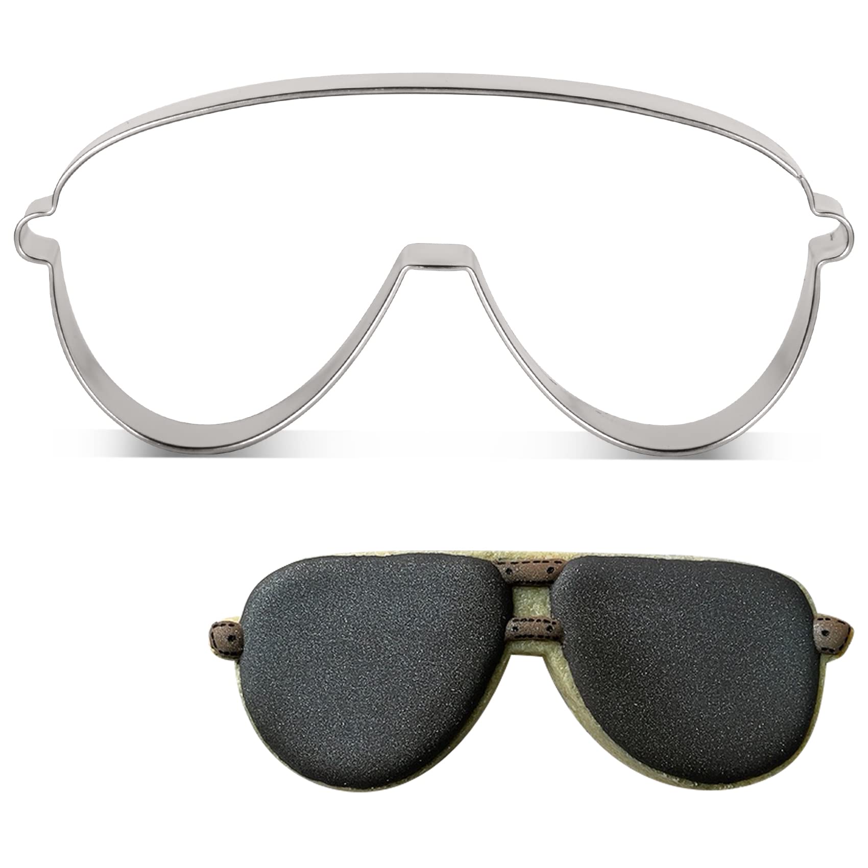 Liliao Glasses/Sunglasses Cookie Cutter, 5 X 2 Inches, Stainless Steel