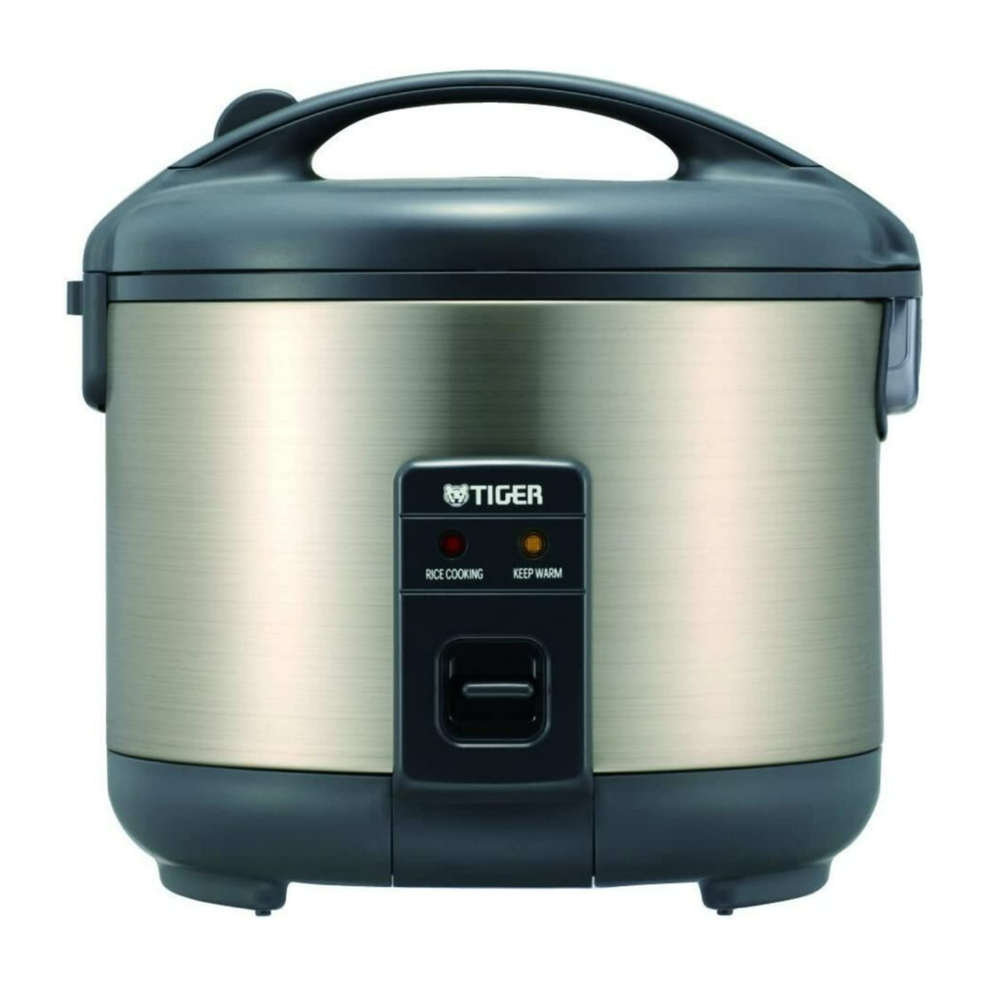 Tiger JNP-S55U 3-Cup Capacity White Rice Cooker with Non-Stick Inner Pot, Spatula and Measuring Cup, Keep Warm Setting Upto12 ho