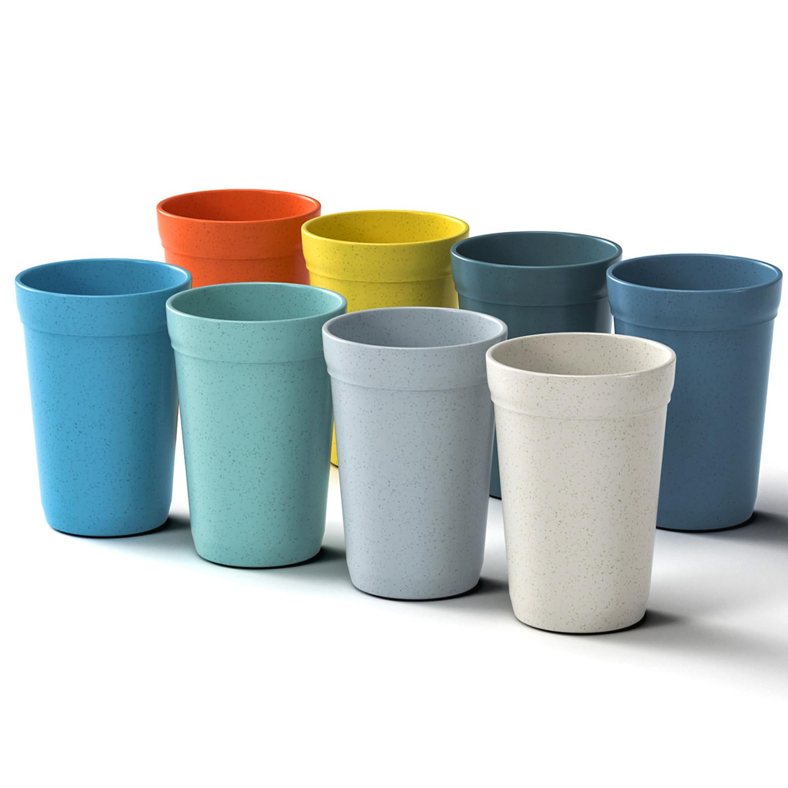 Homestockplus 16 Oz Unbreakable Drinking Reusable Cup Wheat Straw Cups Dishwasher and Microwave Safe Water Glasses BPA Free E-Co