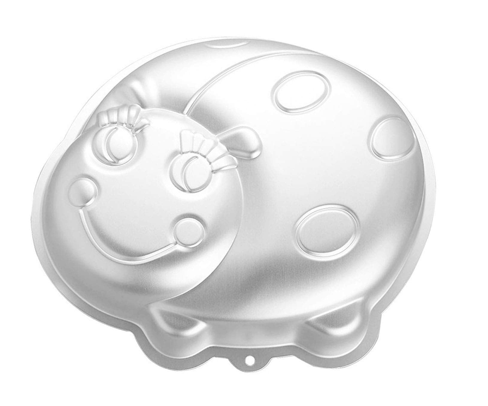 Zdywy 10 Inch Ladybug Shaped Aluminum 3D Baking Mould Cake Mold Tin Birthday Cake Pan - Ladybug