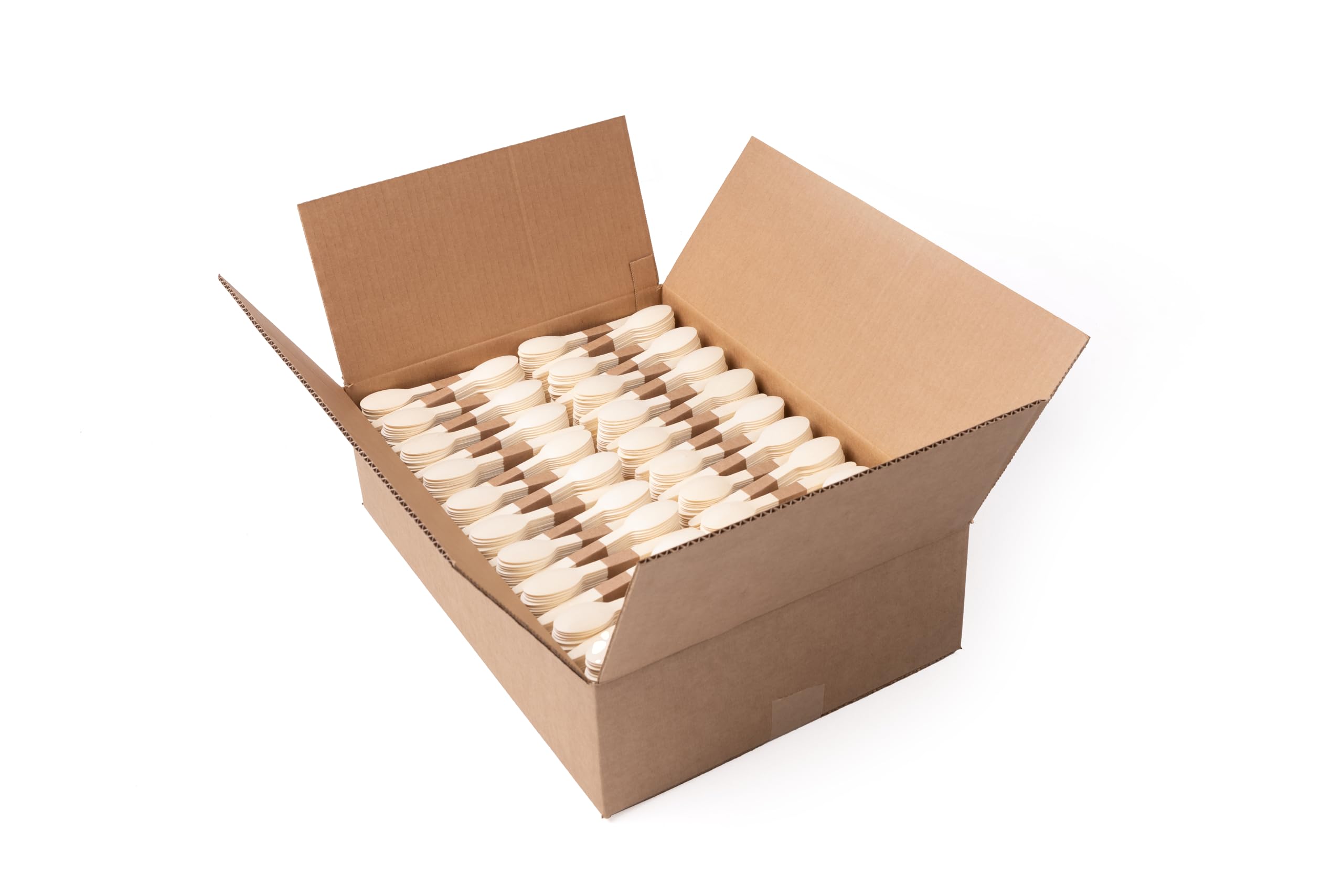 Disposable Wooden Cutlery Set - 100% Home Compostable - 2000 Spoons 6.5, Bamboo Utensils Alternative, Eco-Friendly, Organic, S