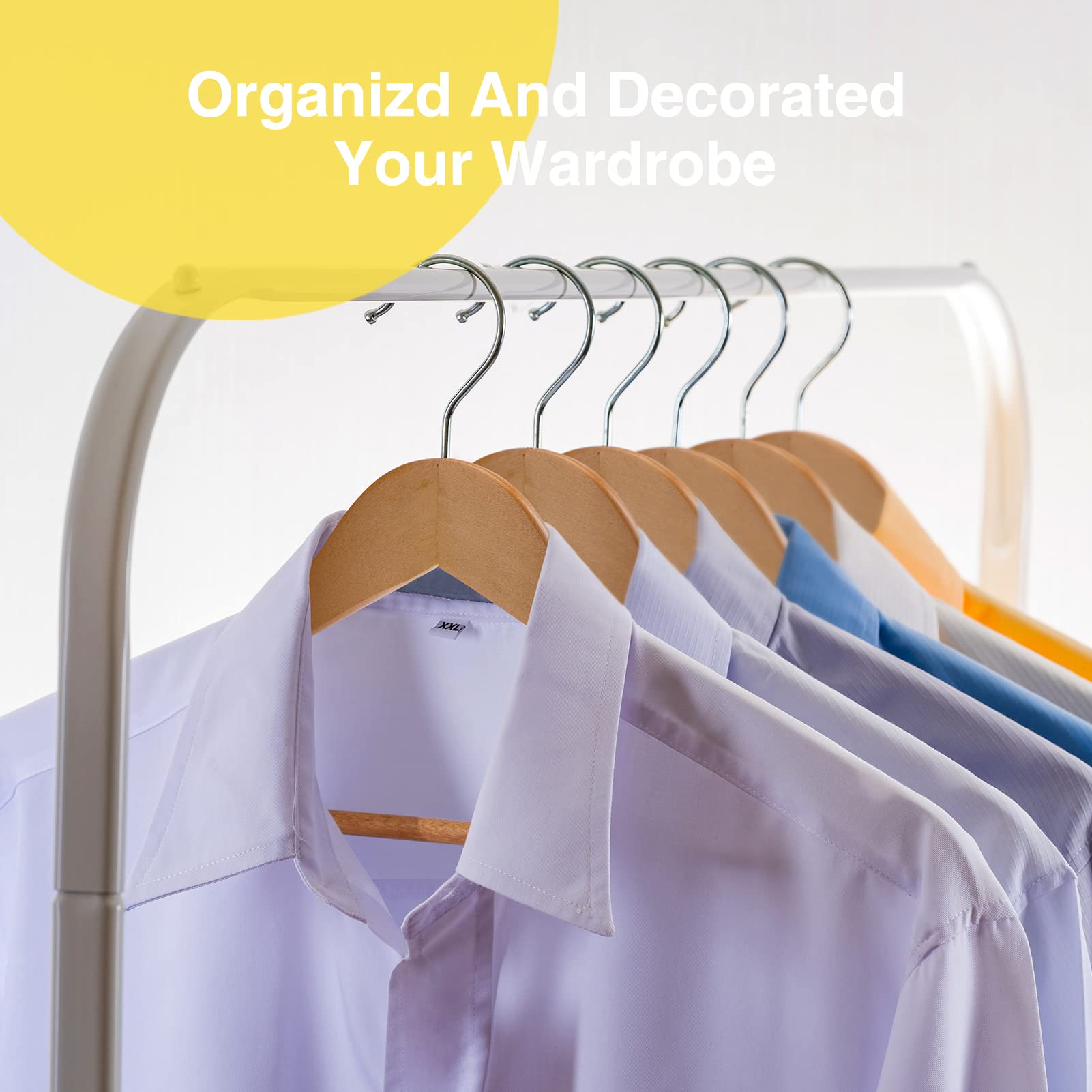 UINICOR Wooden Hangers - 30 Pack - Slim Wooden Suit Hangers Coat Hangers for Closet  Heavy Duty Hangers Precisely Cut Notches Wood Hangers Clothes Hangers for Shirt Suit Dress Natural