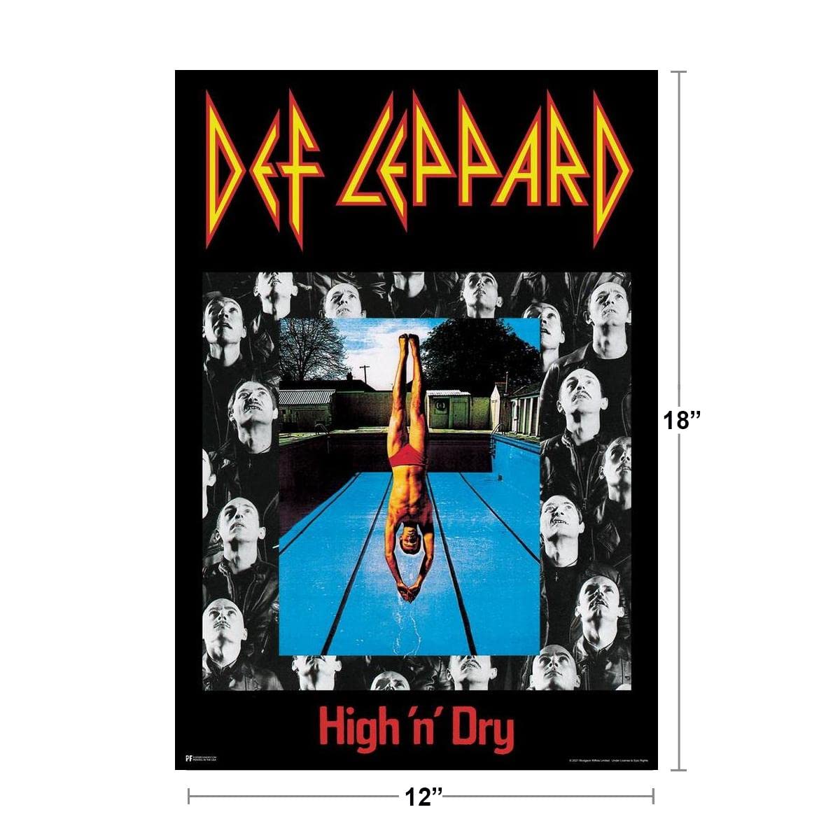 Def Leppard High And Dry Album Cover Heavy Metal Music Merchandise Retro Vintage 80S Aesthetic Band Cool Wall Art Print Poster 1
