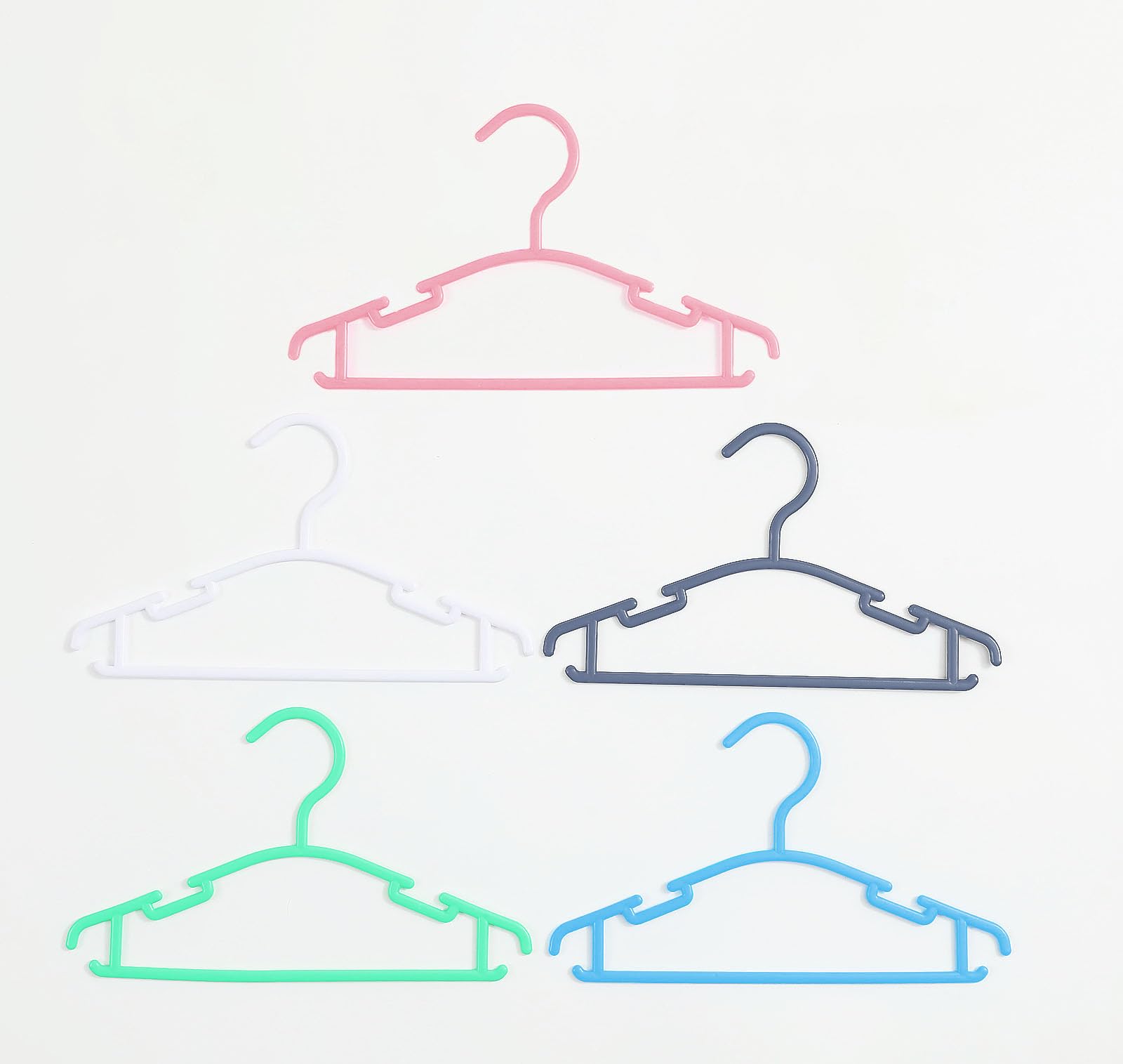 Viibase 50 Pack White Baby Nursery Closet Hangers, Anti-Slip Laundry Infant Pant Hanger For Newborn Clothes Gift, Ultra-Thin Pla