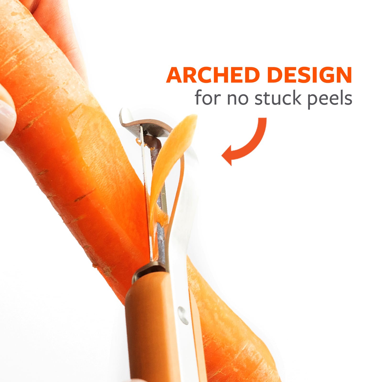 Full Circle Peel Out, Smooth Glide Straight Fruit And Vegetable Peeler: Stainless Steel, Sharp, Precise, And Eco-Friendly. Dishw