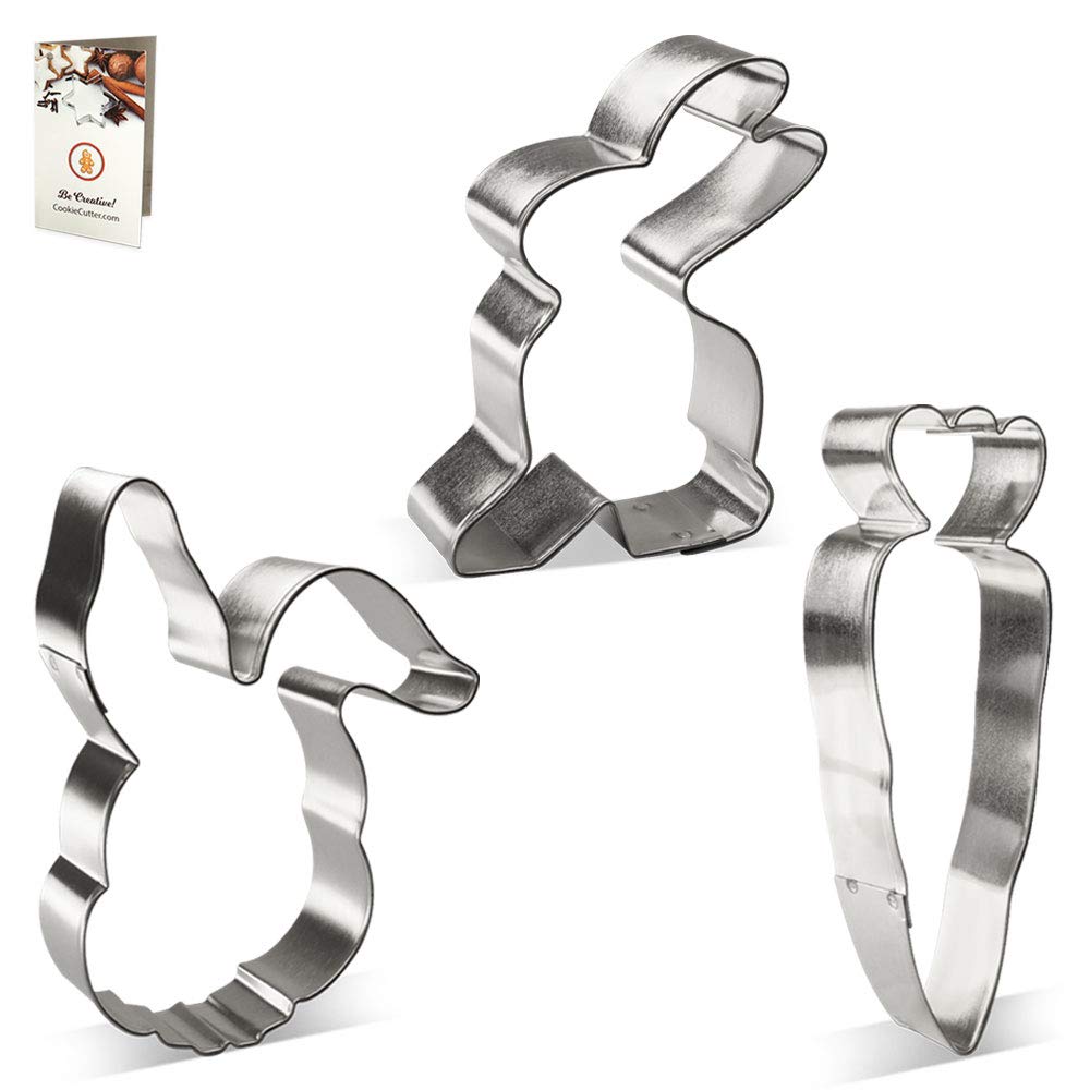 Foose Cookie Cutters Easter Cookie Cutter 3 Pc Set, With Recipe Card, Made In Usa