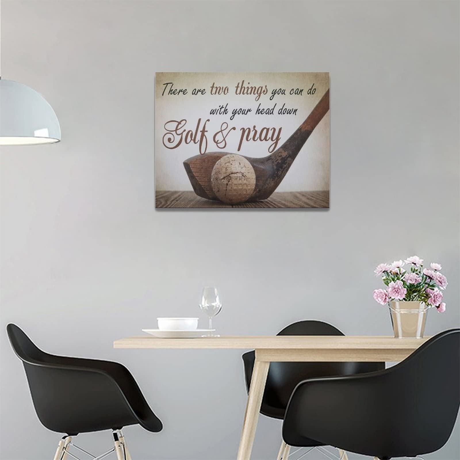 Golf Wall Art Sports Golf Pictures Wall Decor Motivational Quotes Canvas Painting Artwork Modern Home Decorations Framed For Bed