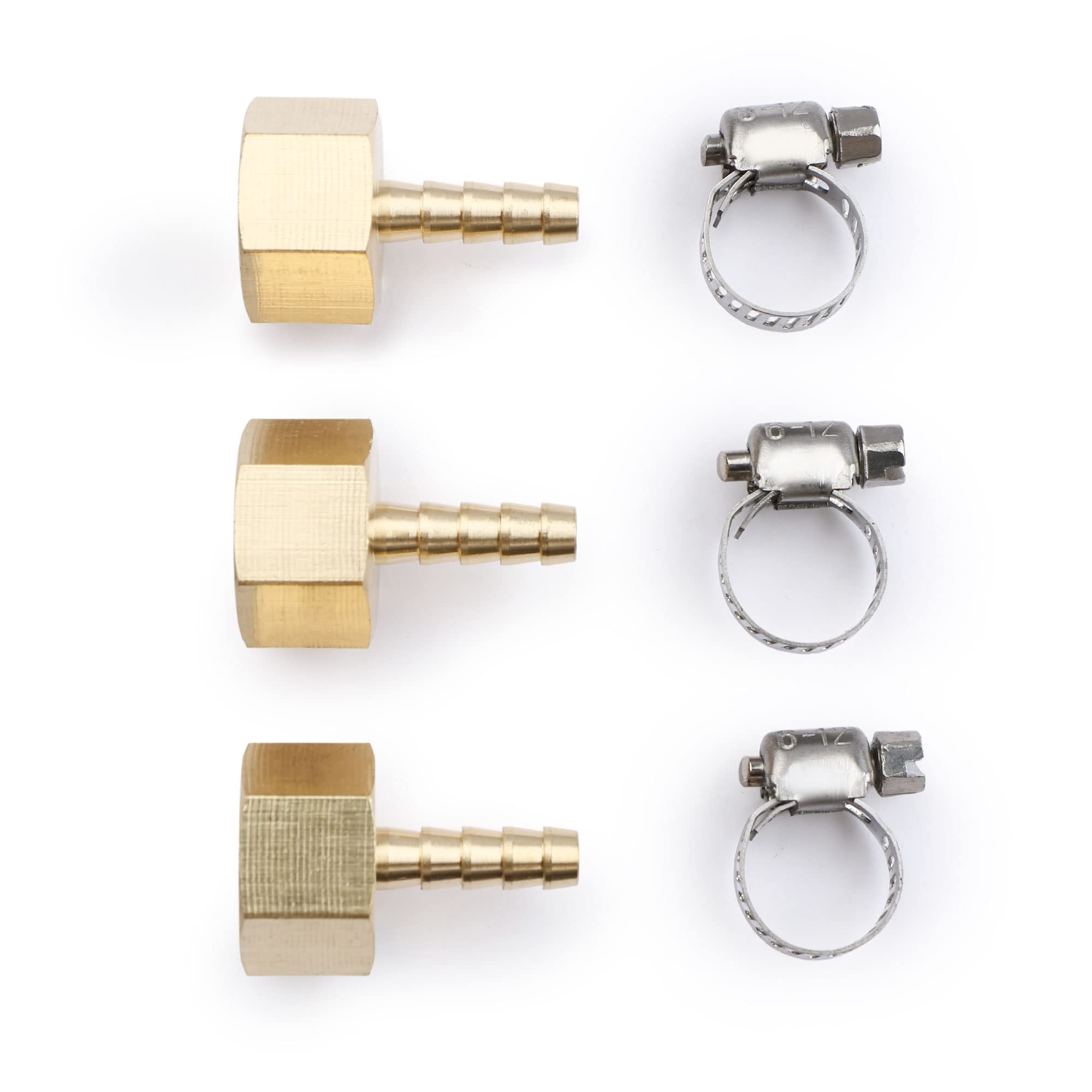 Us Solid Brass Hose Barb Fitting, Adapter, 14 Barb X 38 Npt Female, 3 Pcs