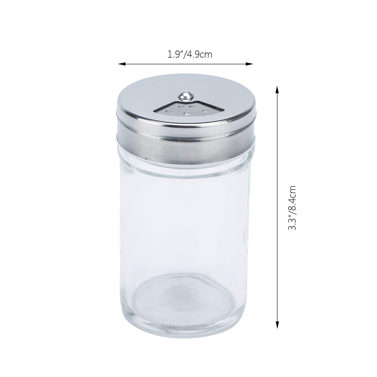 Segarty Spice Jars, 6 Pack 3 Oz Spice Bottles With Shaker Lids, Glass Empty Storage Containers With Adjustable Stainless Steel F