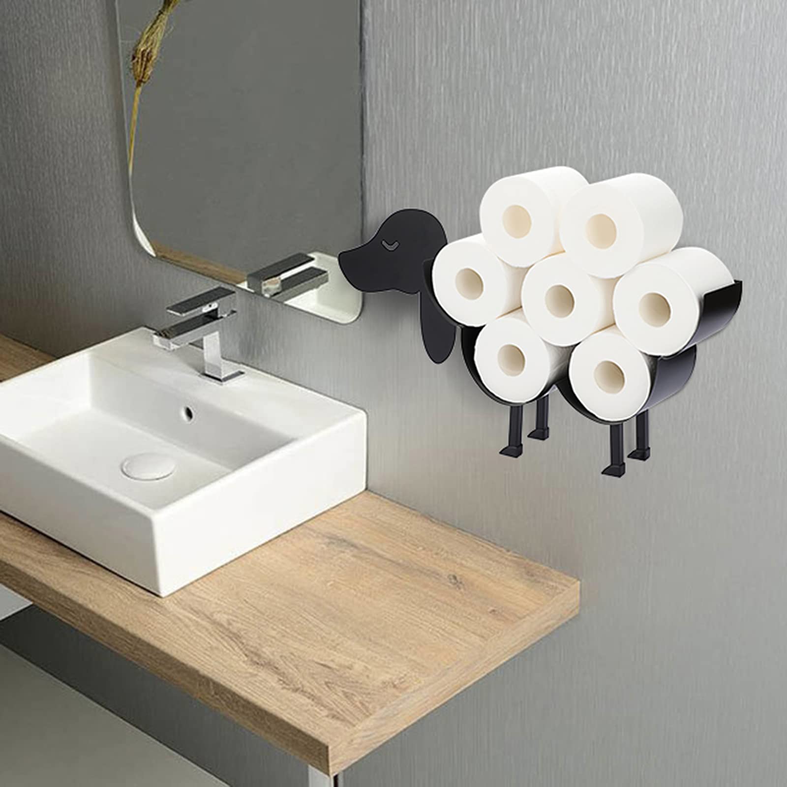 Sumnacon Toilet Paper Holder Metal Toilet Paper Storage Freestanding Toilet Paper Roll Holder Decorative Toilet Paper Holder Sta