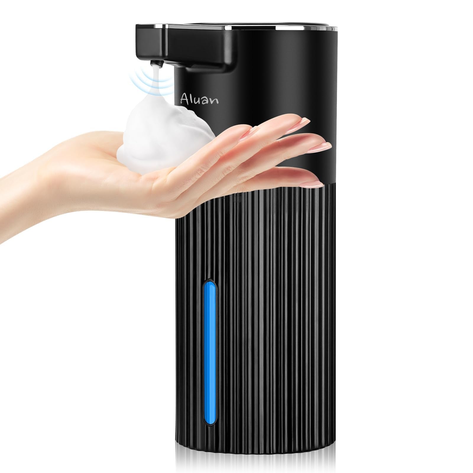 Aluan Automatic Soap Dispenser With 4 Levels Adjustable, 400Ml Sensor Hand Wash Dispenser Touchless With Auto-Clean, Electric Fo