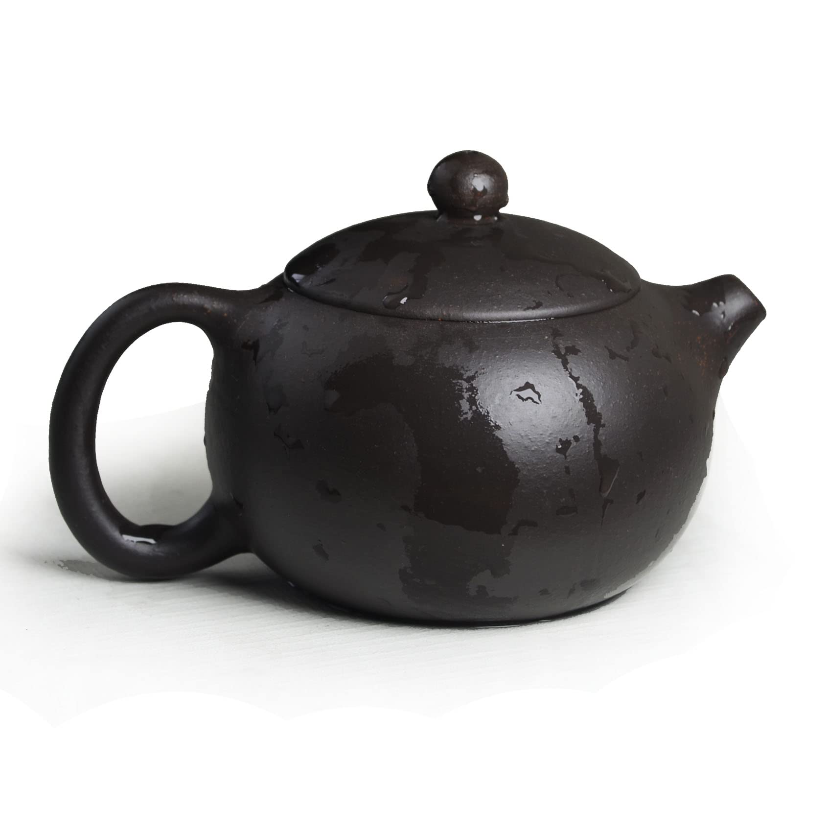 Teapot Chinese Gongfu Tea Clay Genuine Black Sand Heijingang Tea Xishi Pots (6.8Oz/200Cc)