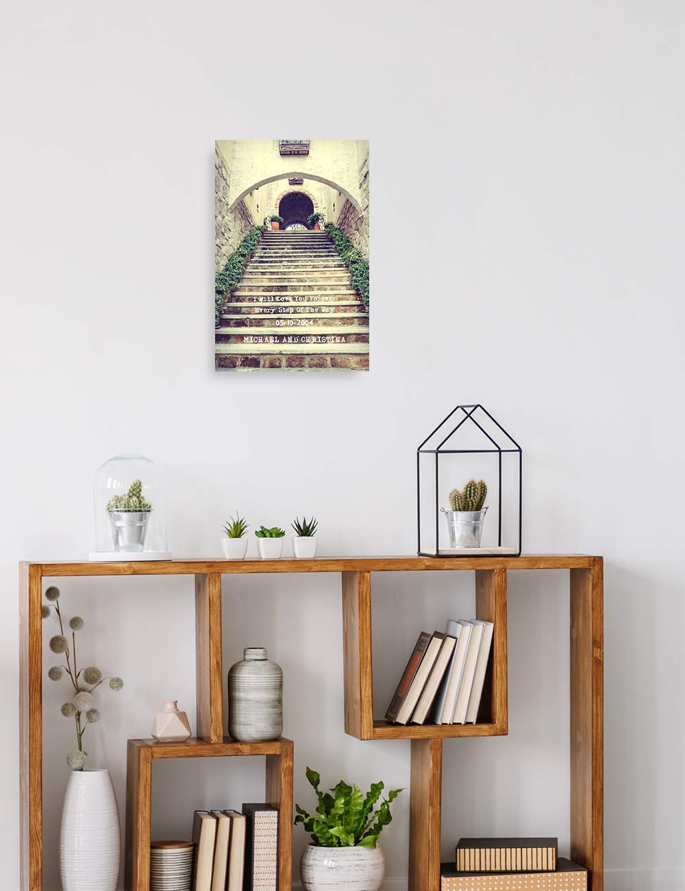 Ipic - Love You Every Step, Personalized Artwork With Names And Date On, Customized Gift For Anniversary,Wedding,Birthday And Ho