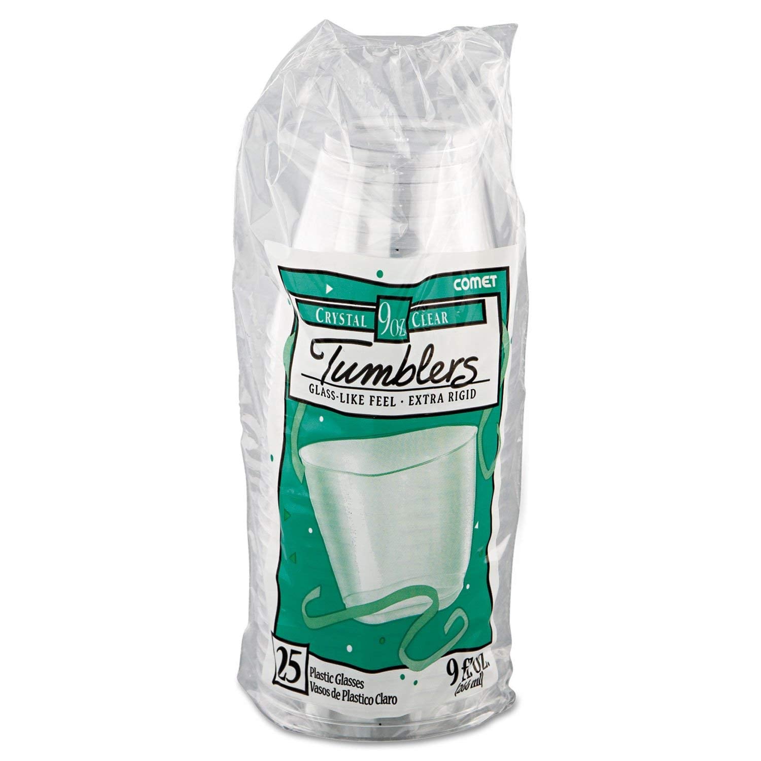 Wna Wnat9S Comet Smooth Wall Tumblers 9Oz Clear Squat 25/Pack 20 Packs/Carton