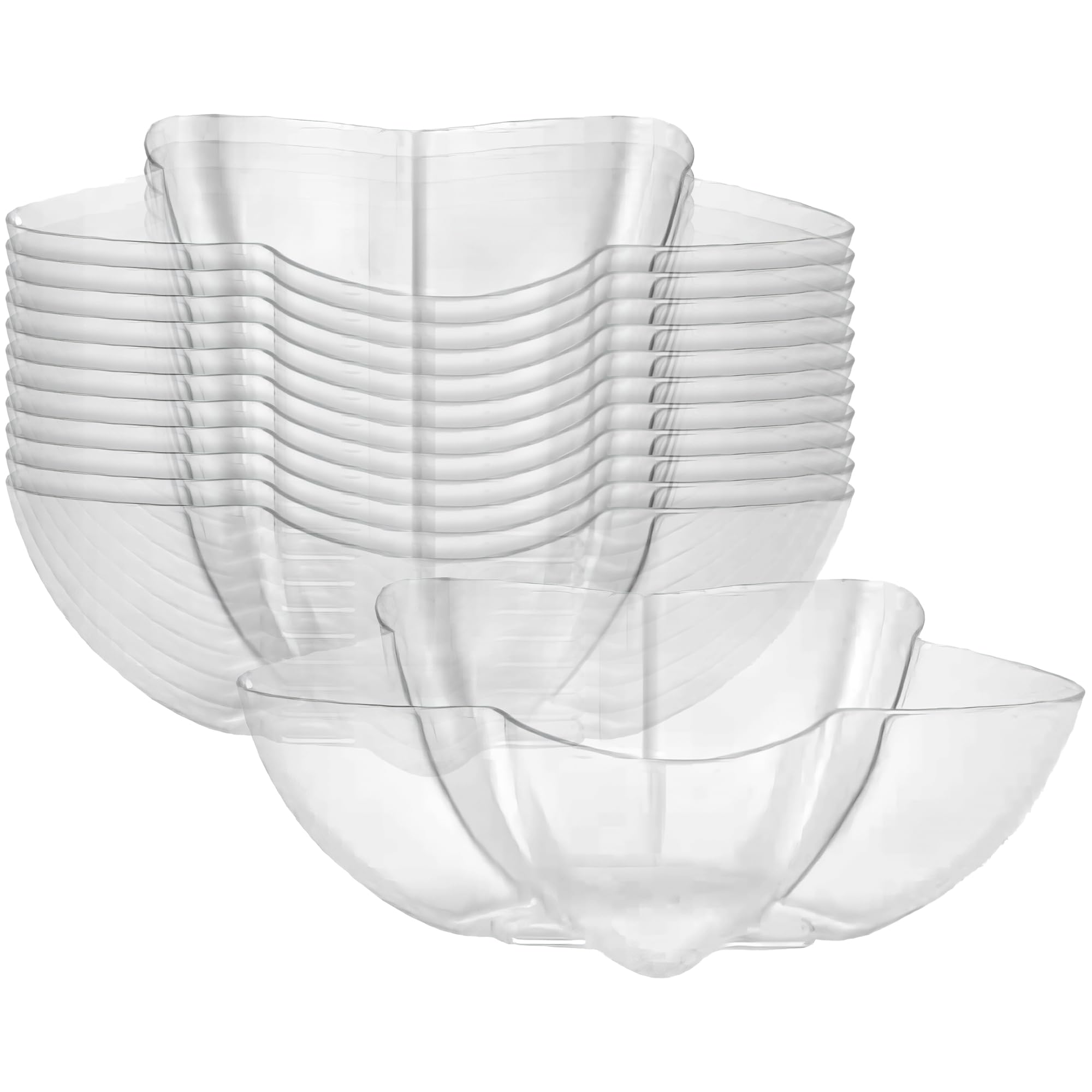 Elegant Clear Mini Stardish (3 Oz.) - Premium Plastic Star-Shaped Dishes (Pack Of 12) - Perfect For Banquets, Dinners, Parties,