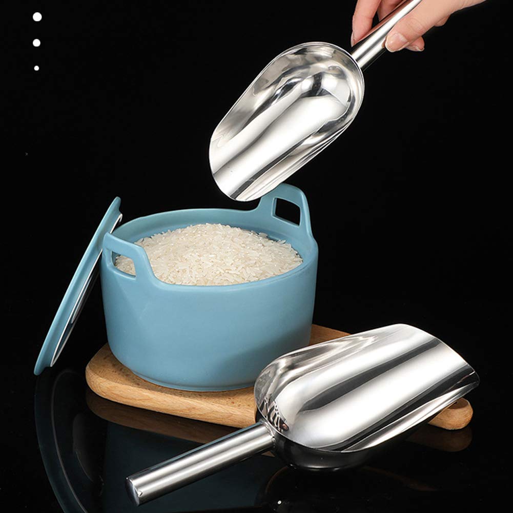 1 Piece Ice Scoop Stainless Steel Small Ice Cube Shovel Mini Scoop Kitchen Utility Scoops For Ice Bucket Tea Coffee Bean Flour S