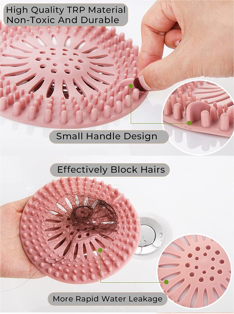 Hair Catcher Rubber Stopper Shower Drain Covers For Bathroom, Bathtub, Handbasin, Tub, Kitchen, Sink, Strainer, Sewer, Plug, Fil