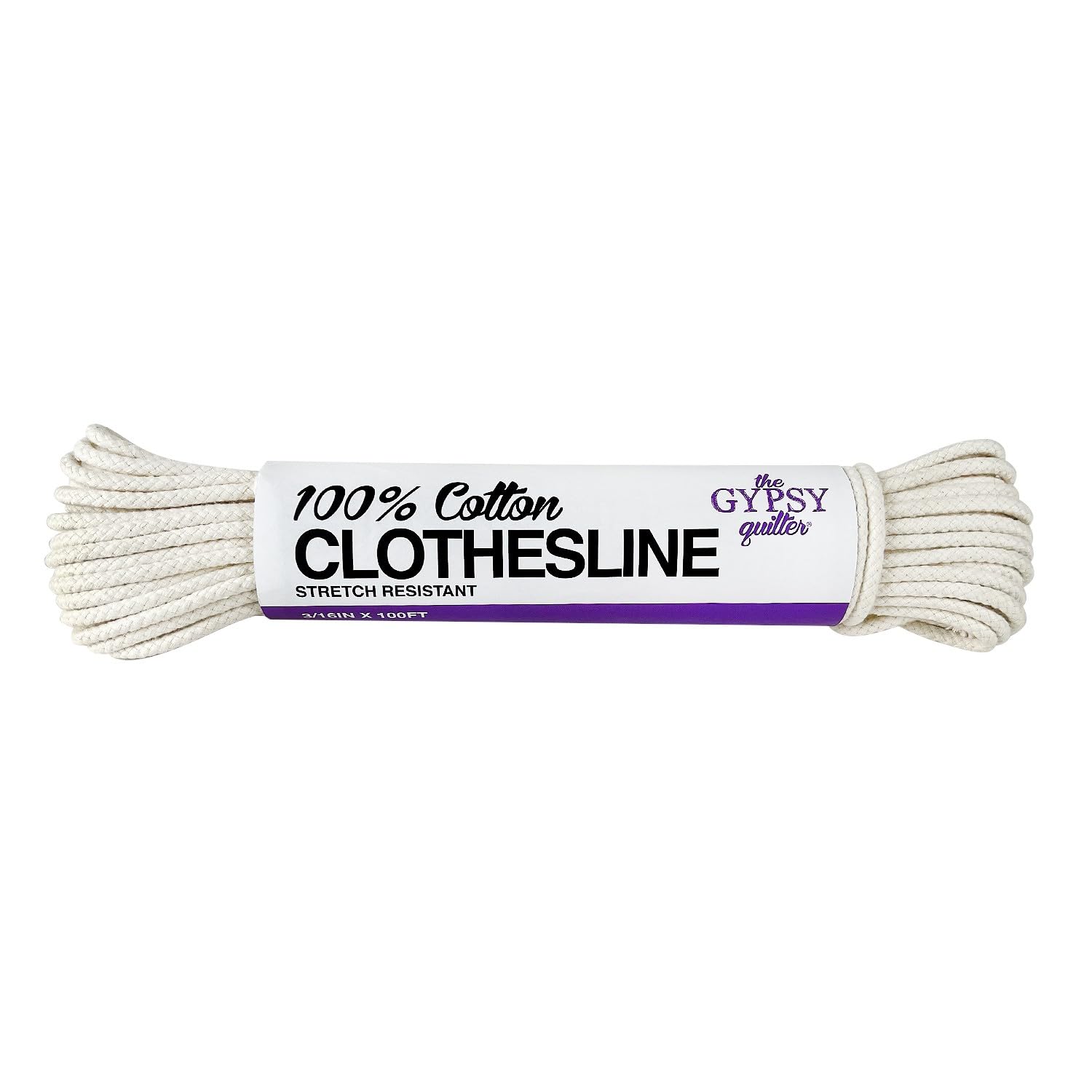 Gypsy Quilter Clothesline 100% Cotton 100Ft Craft, White