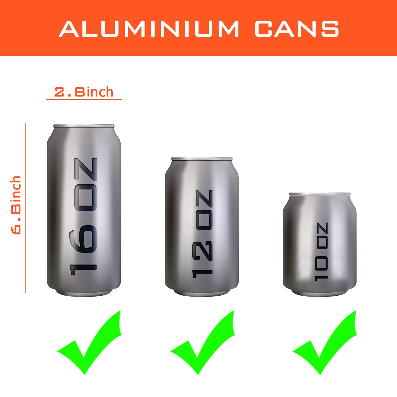 12Oz/16Oz Pneumatic Can Crusher, Aluminum Can Crusher For Recycling, Wall Mounted Can Smasher, Automatic Discharge After Crushed