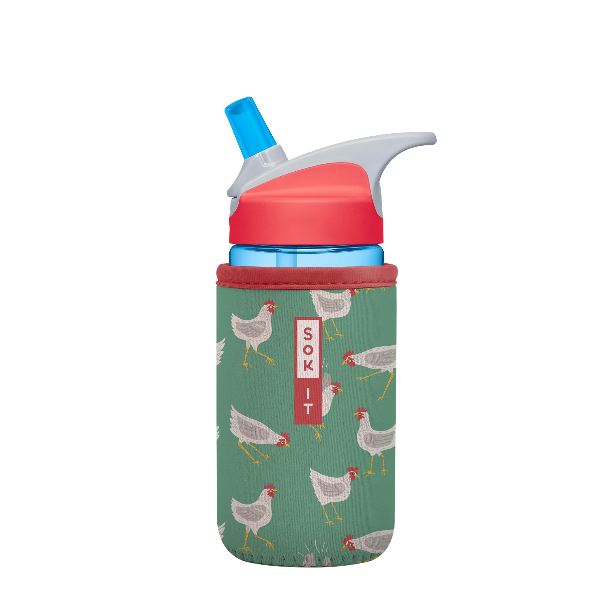 Sok It BotlSok Water Bottle Sleeve Insulated Neoprene Cover (Flew The Coop, Fits 12oz CamelBak or Nalgene)