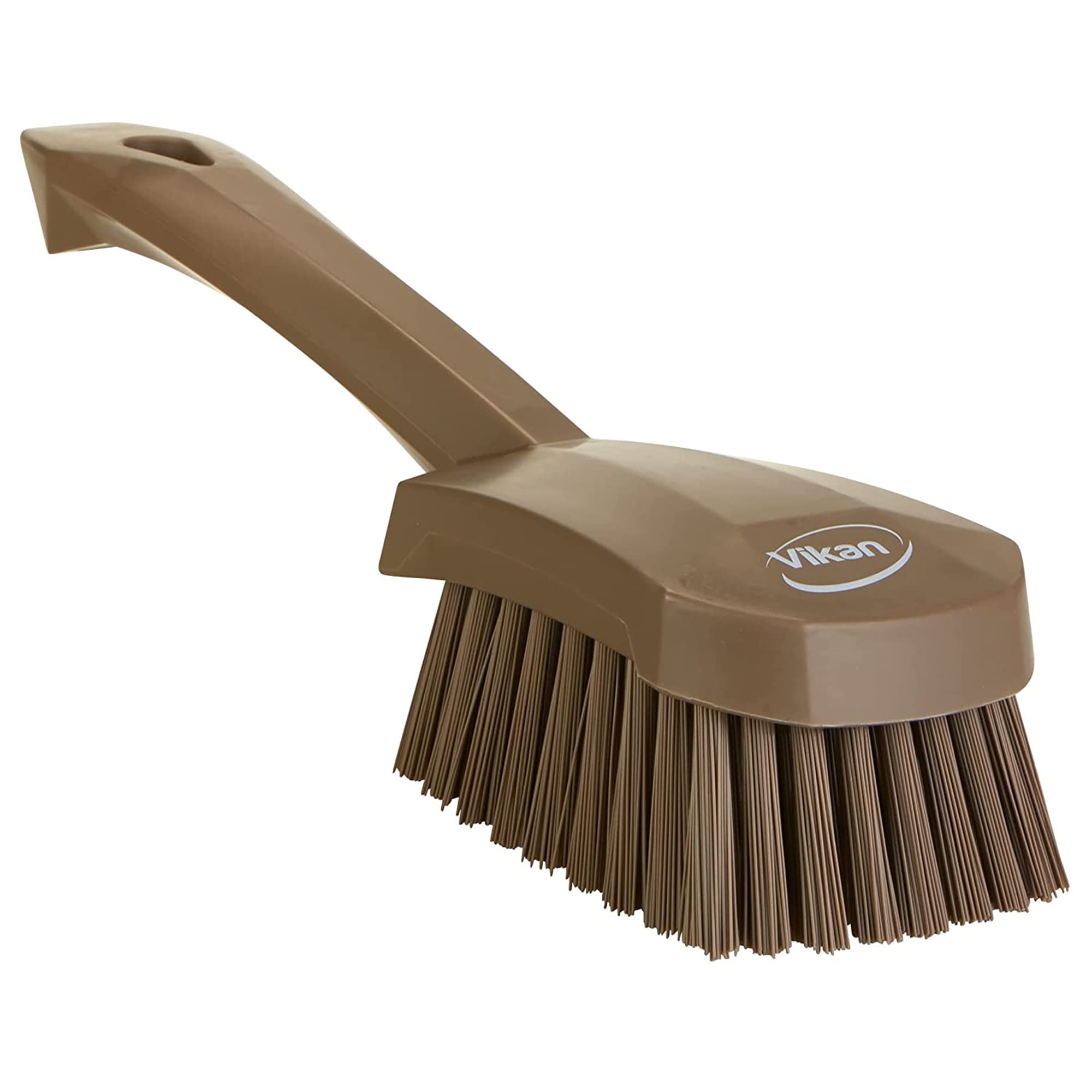 Vikan Brush,Washing,Stiff,10'',Pp/Pbt,Brown, One Size, Multi