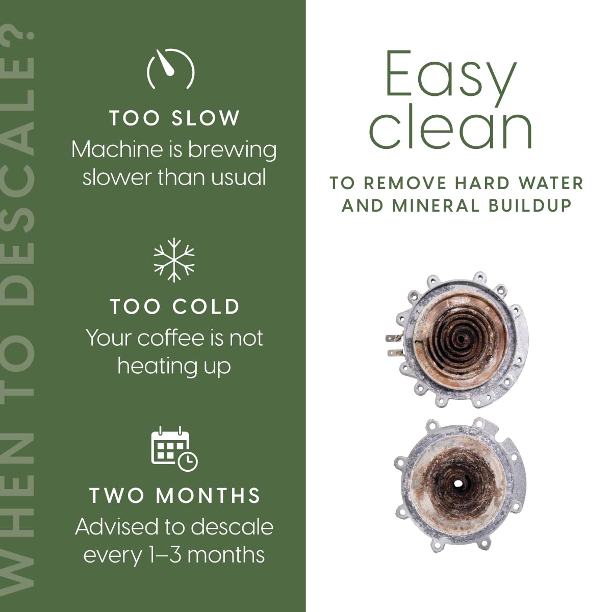 Milliard Descaler Powder - Coffee & Espresso Machine Descaling Cleaning Solution For Use With Keurig, Breville, Nespresso, Delon