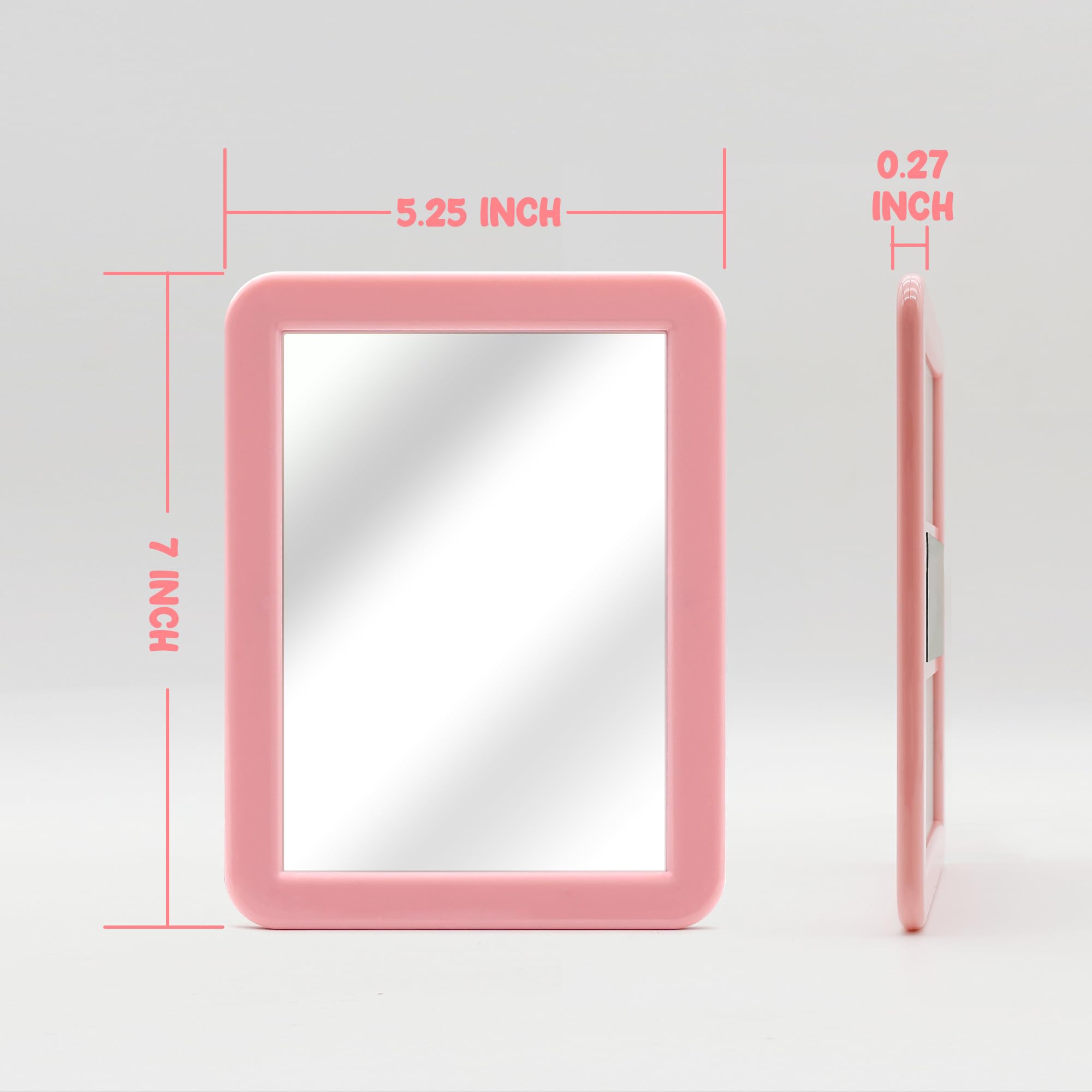 Vermo Magnetic Mirror - 2-Pack Locker Mirror - 5 X 7- For School Locker, Bathroom, Household Refrigerator, Locker Accessory, Wor