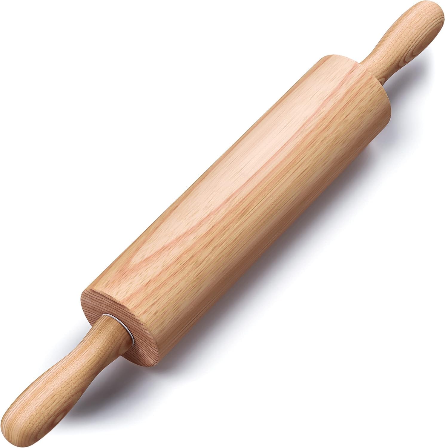 Helferx 17.6 Inch Wooden Rolling Pin For Baking - Long Dough Roller For All Baking Needs