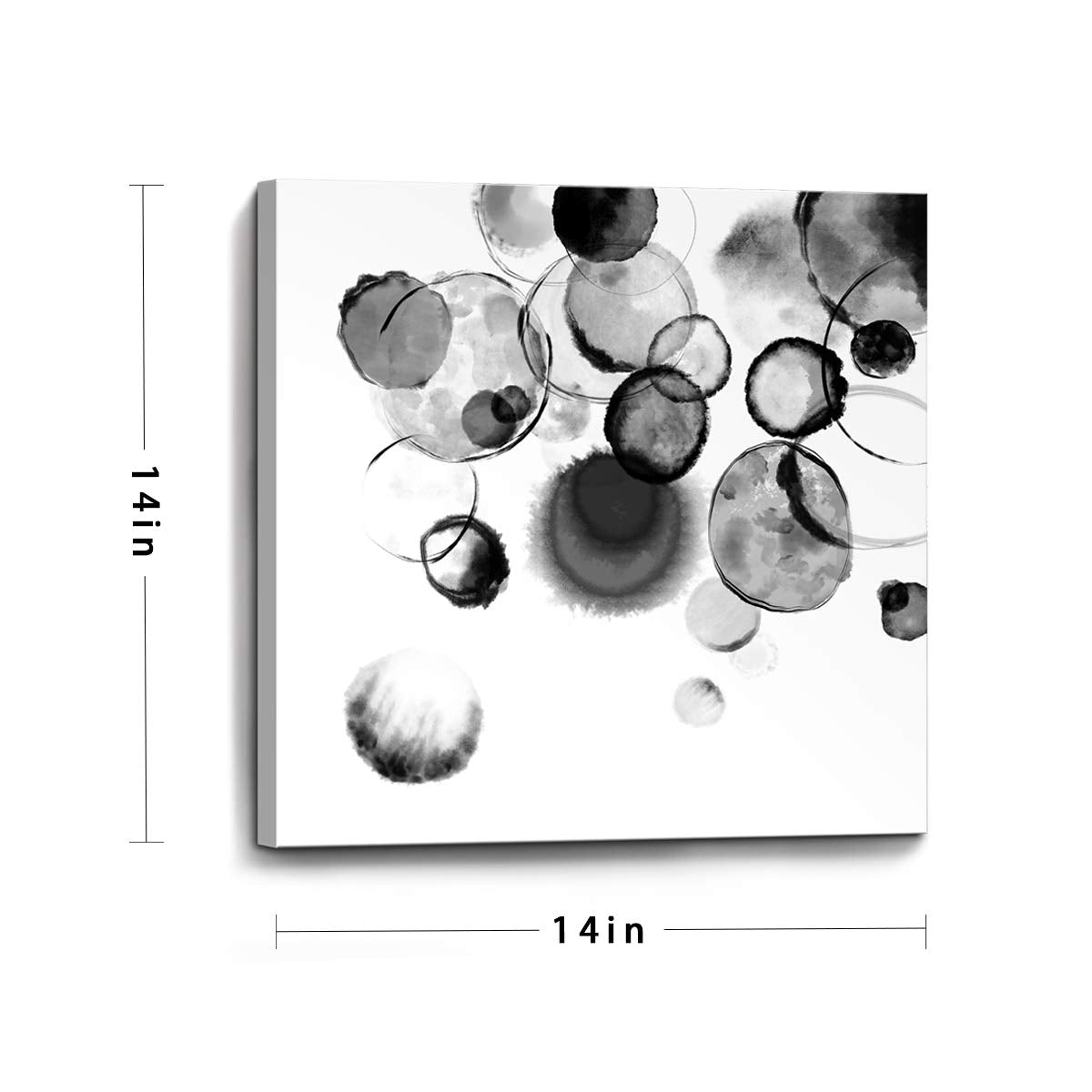 Bathroom Decor Wall Art Black And White Bubbles Prints Pictures Framed Canvas Artwork Wall Art For Bedroom Kitchen Office Modern