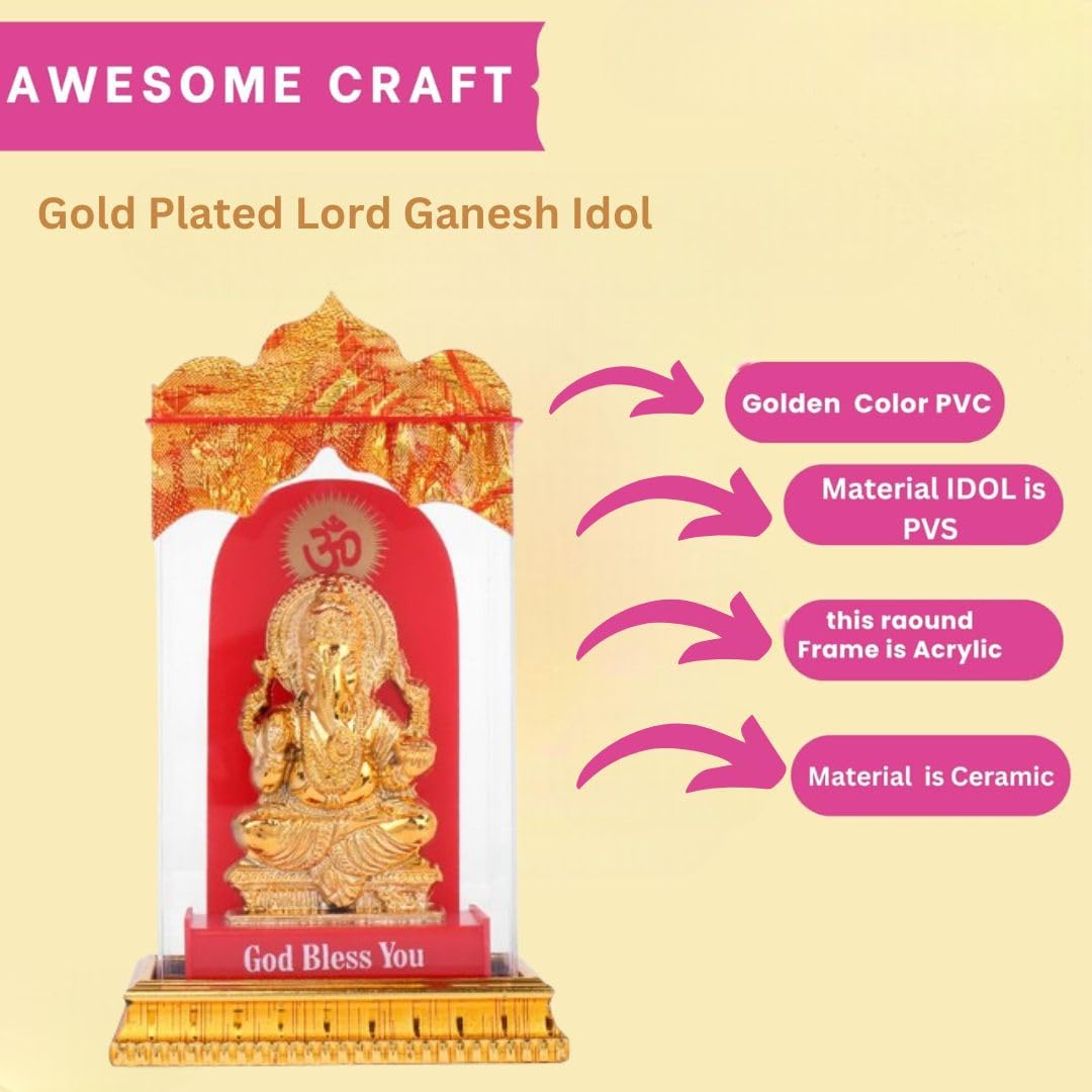 Awesome Craft Ganesha Idol Car Dashboard Idolganesha Murti Ganpati Idol For Home Decor Puja Lord Ganesh Statue Gift For Office D