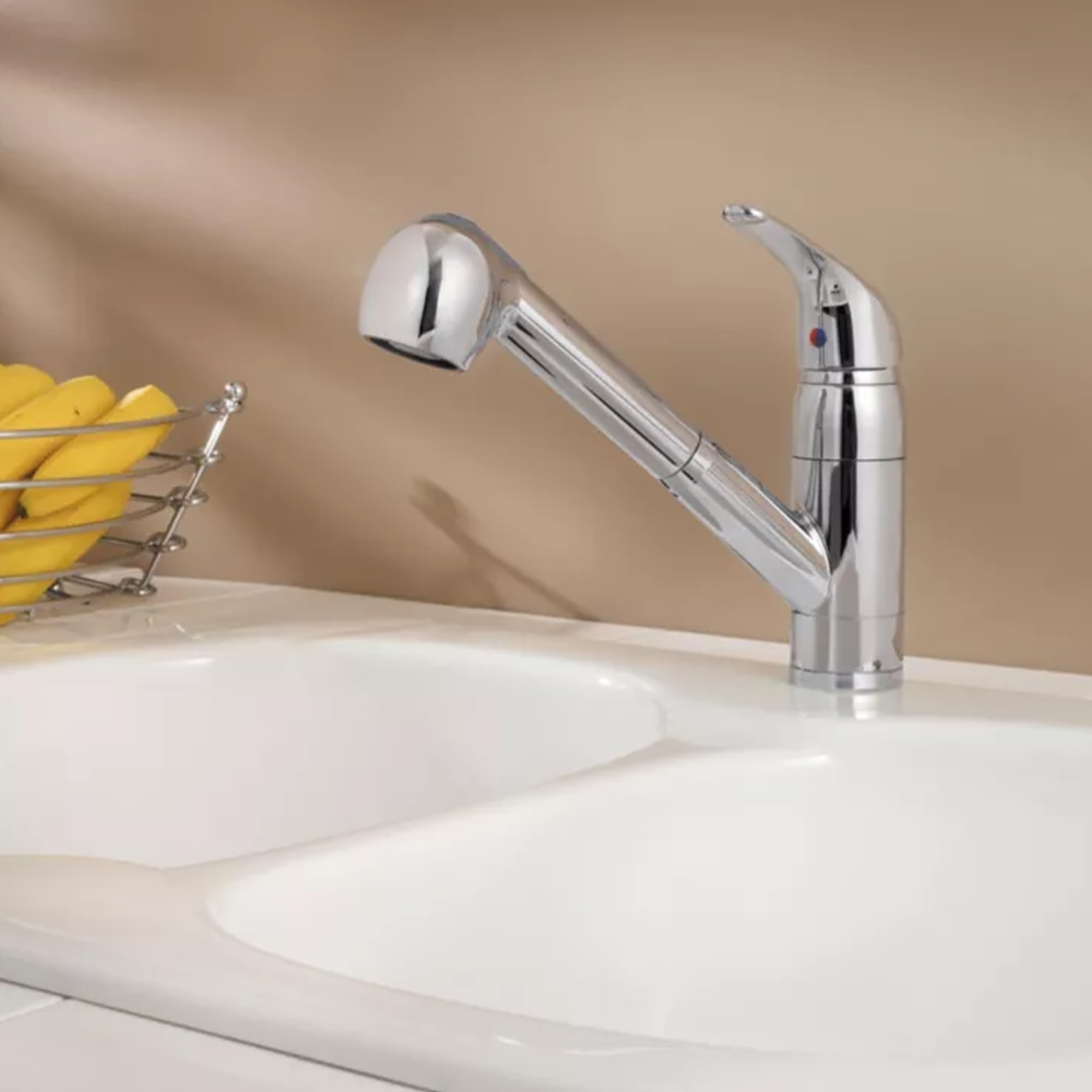 Pfister G13310Cc Pfirst Series 1-Handle Pull-Out Kitchen Faucet In Polished Chrome, Water-Efficient Model