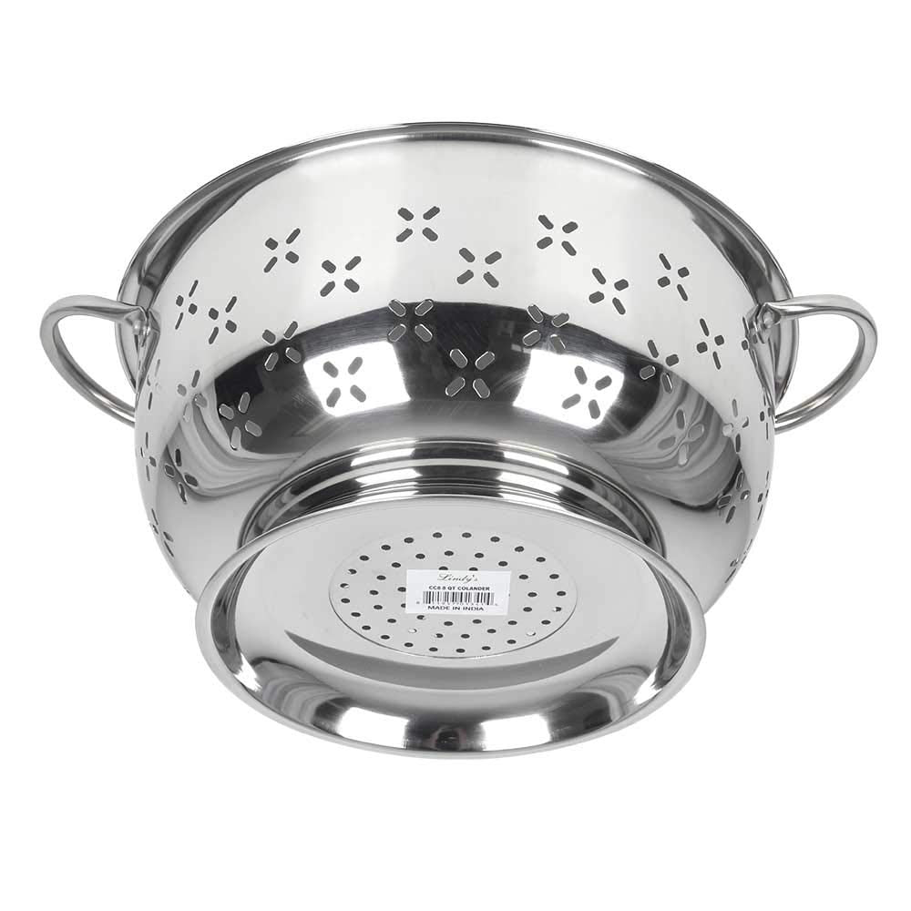 Lindy'S Stainless Steel Colander For Home Kitchen With Handles And Stable Base - For Straining, Steaming, Draining And Rinsing (