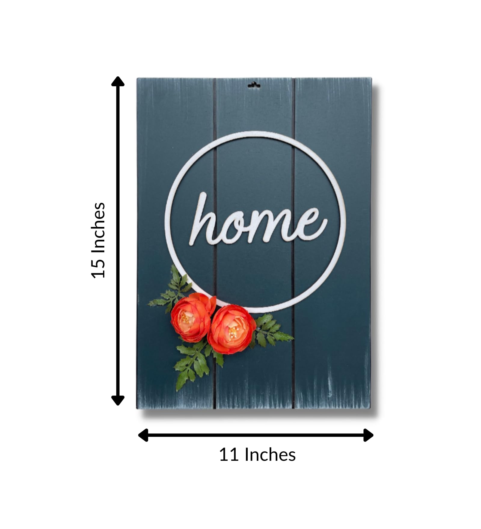 Chalk My Theme Home Rectangular Rustic Blue Wall Art