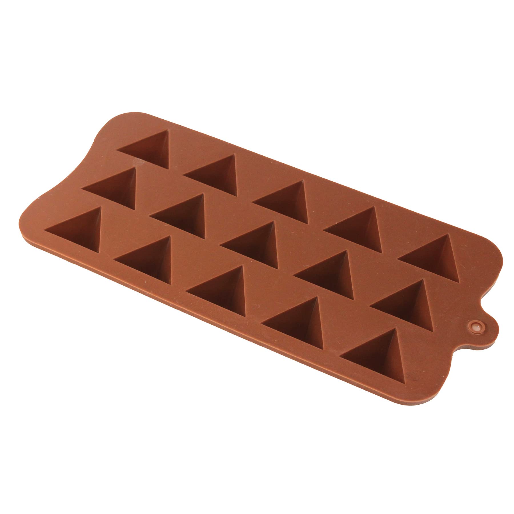 X-Haibei Mini Pyramid Ice Cube Truffles Chocolate Candy Cookies Tray Soap Silicone Mold 15-Cavity