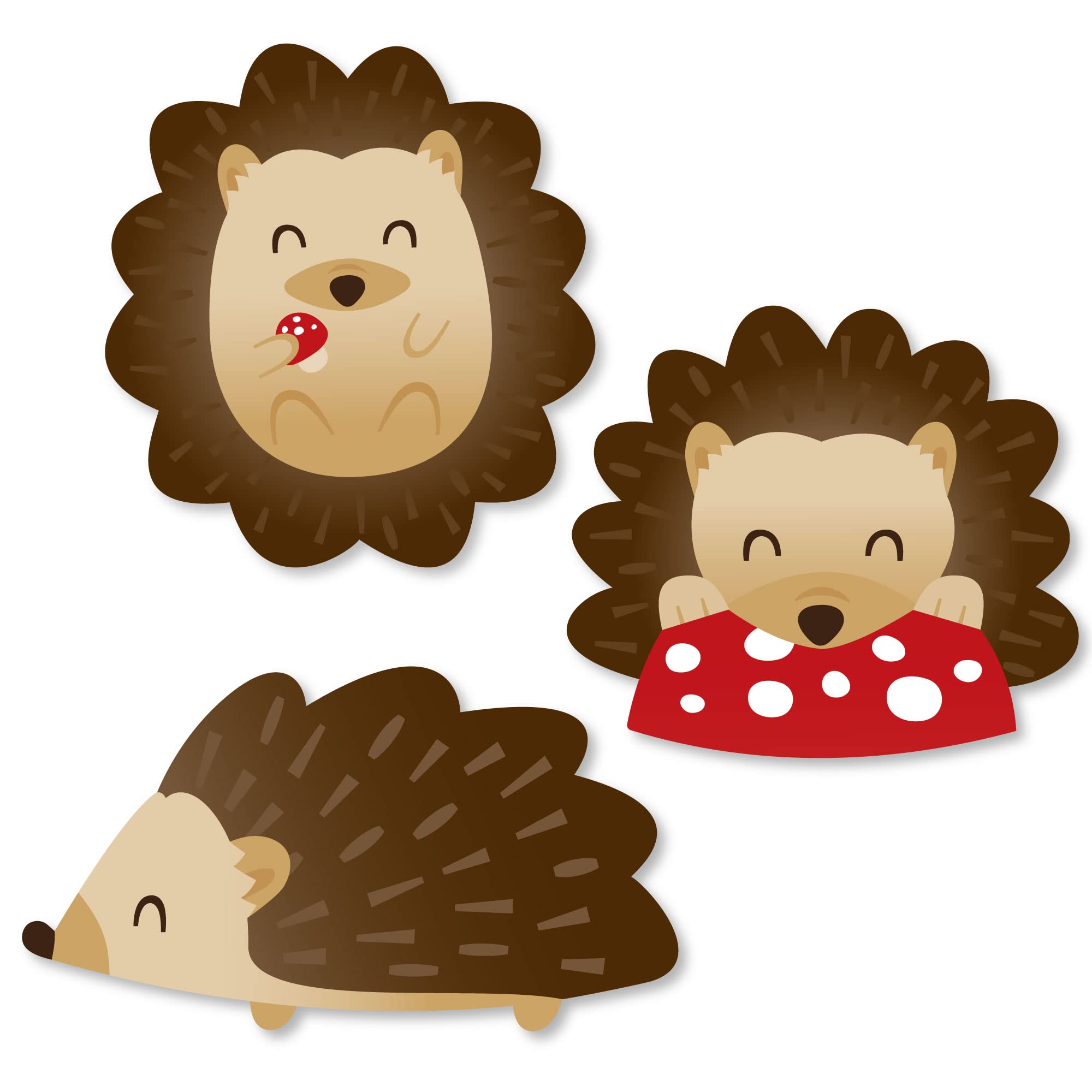 Big Dot Of Happiness Forest Hedgehogs - Diy Shaped Woodland Birthday Party Or Baby Shower Cut-Outs - 24 Count
