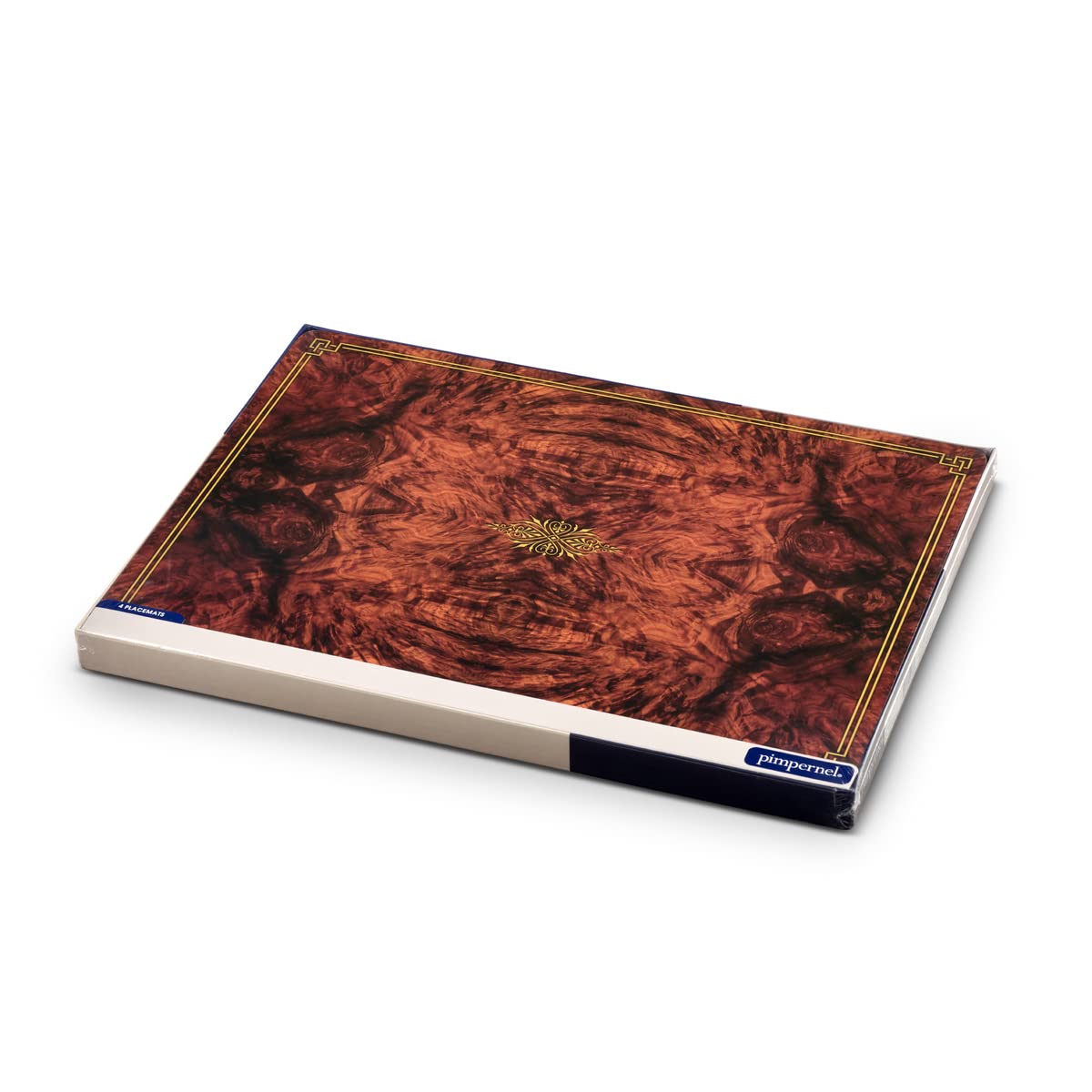 Pimpernel Walnut Burlap Collection Placemats | Set Of 4 | Heat Resistant Mats | Cork-Backed Board | Hard Placemat Set For Dining