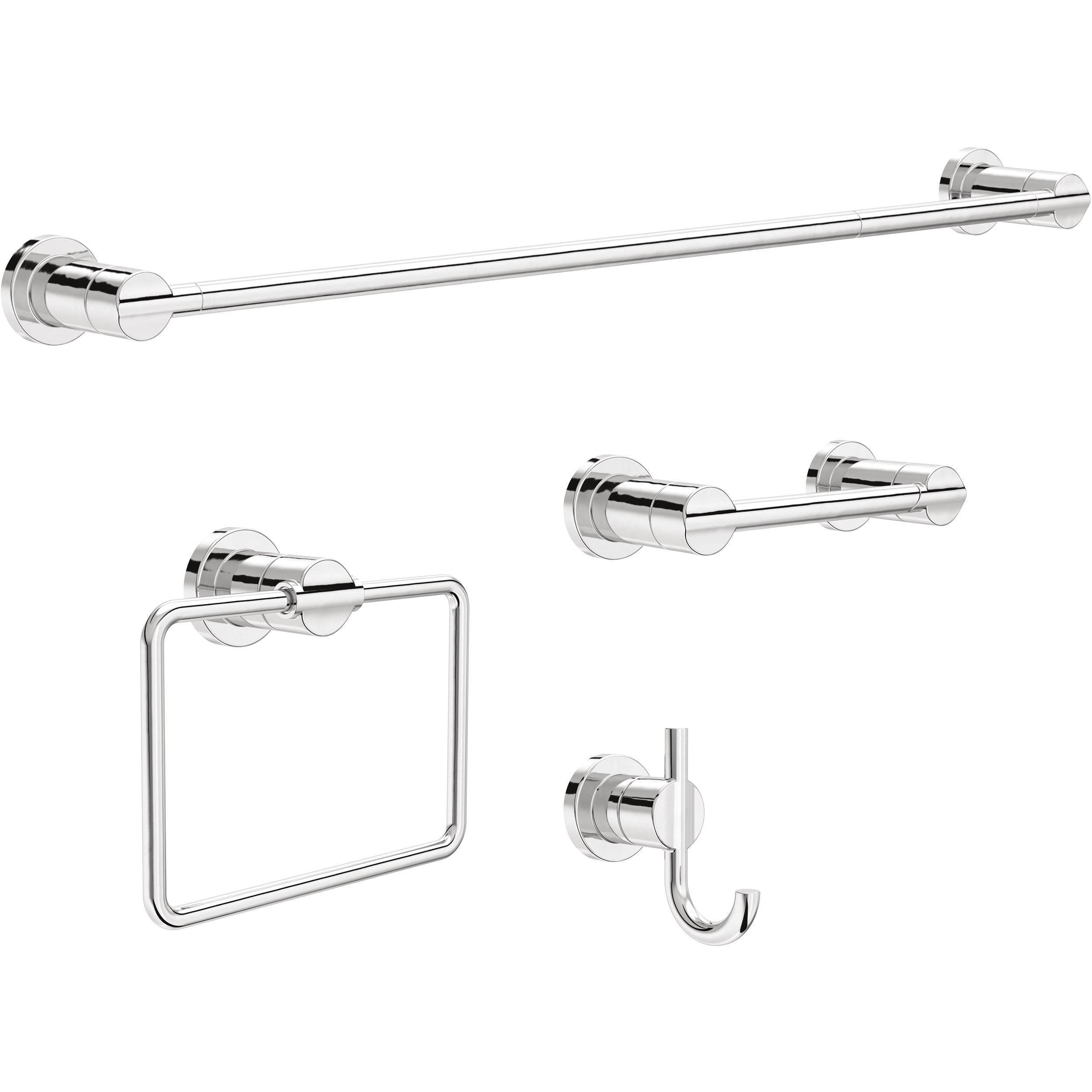 Delta Nicoli (1-Pack) Toilet Paper Holder Polished Chrome Tissue Roll Holder For Bathroom Organization And Storage Pivoting Toil