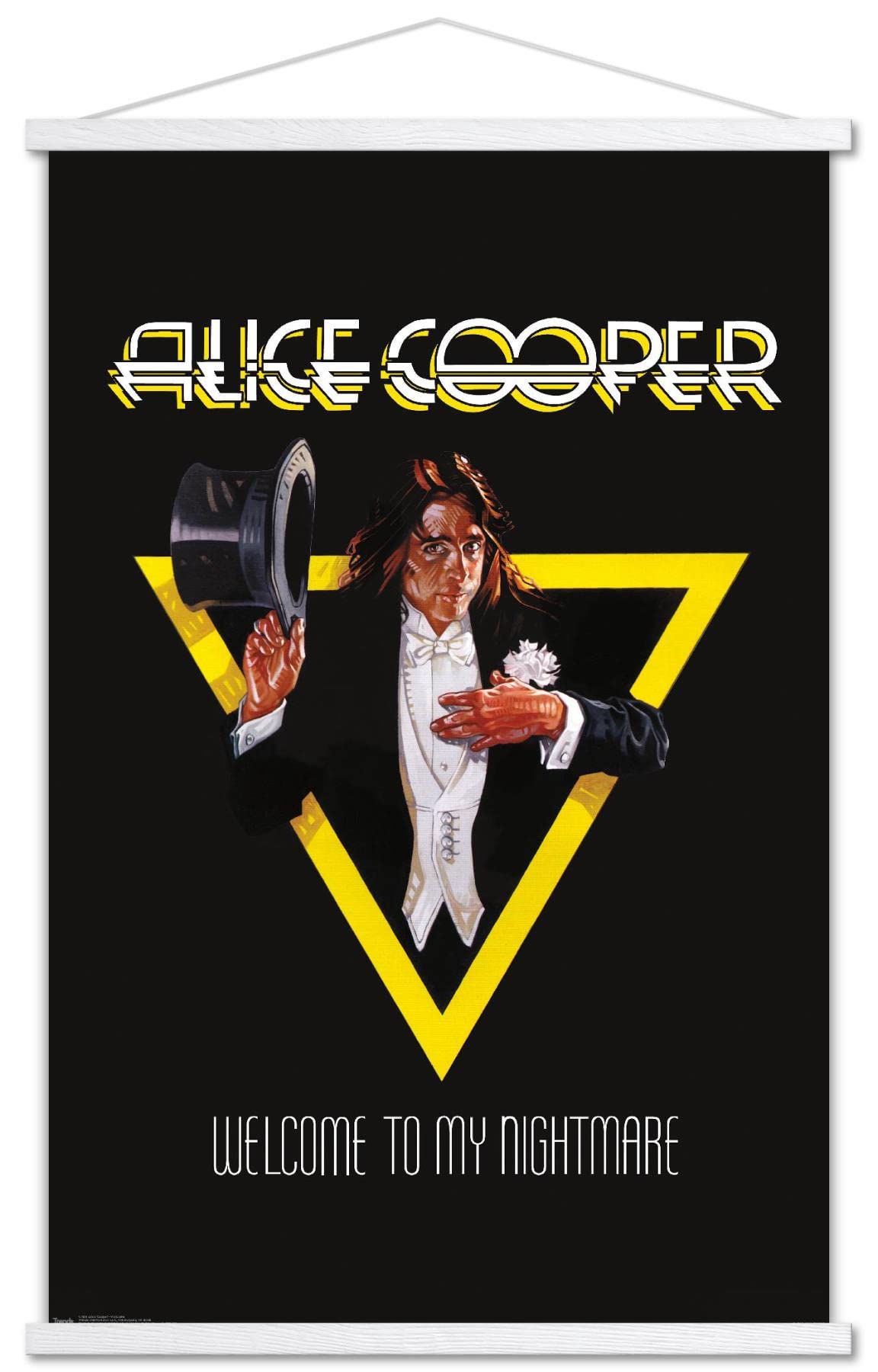Trends International Alice Cooper - Welcome Wall Poster, 22.375'' X 34'', Premium Print And White Hanger Bundle