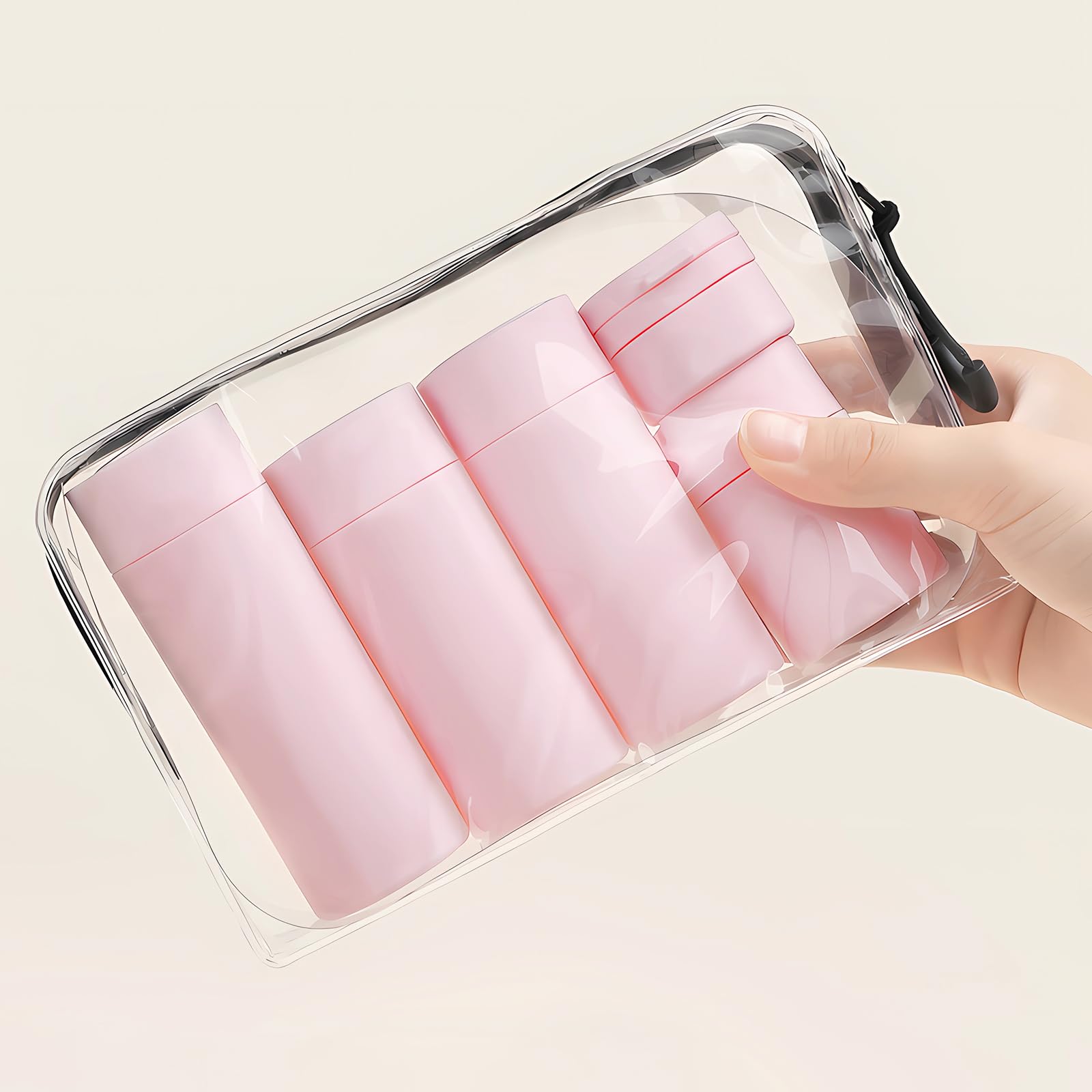 Travel Bottles For Toiletries, 5 Pack Travel Size Containers, Tsa Approved Leak Proof Refillable Portable Travel Toiletry Bottle