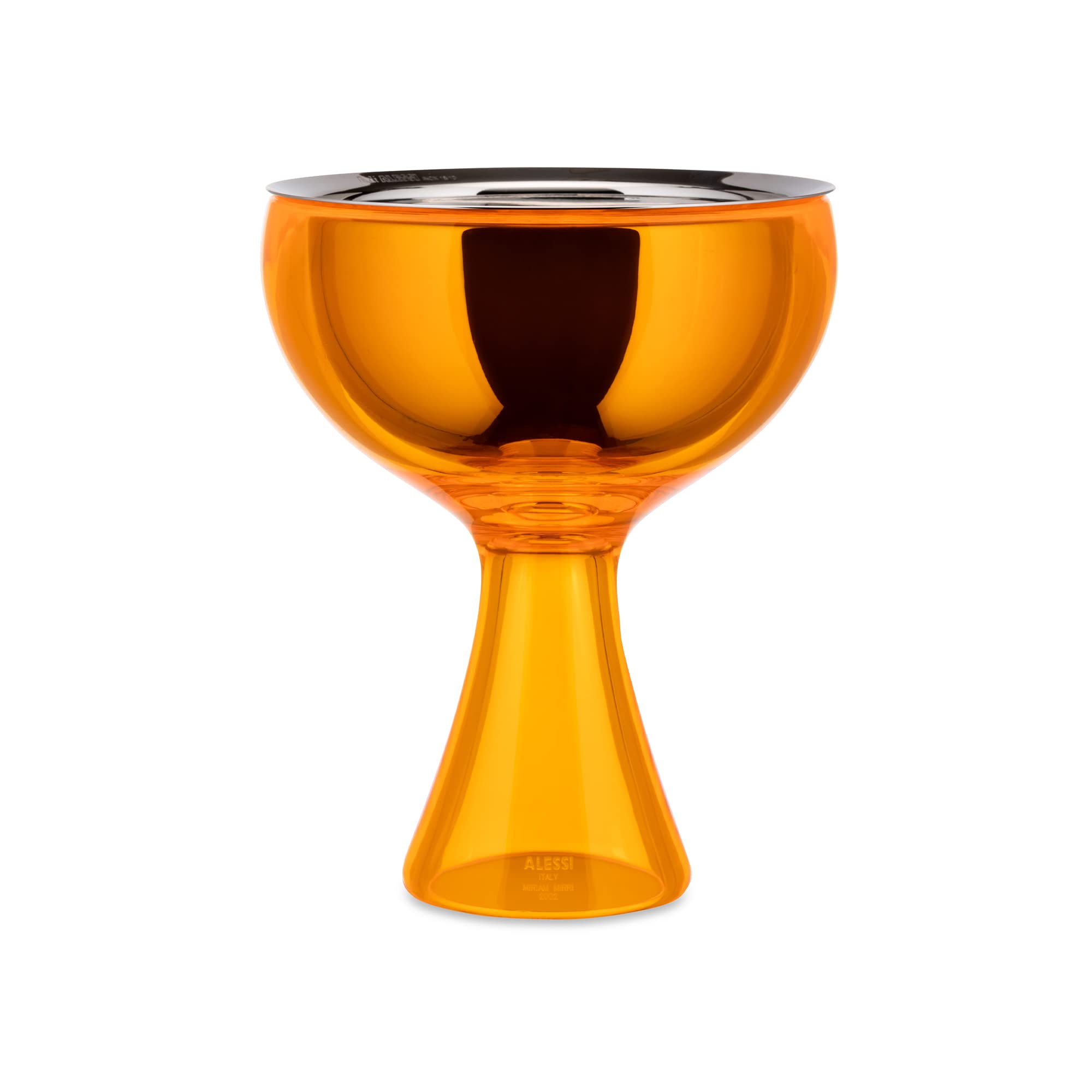 Alessi Big Love Ice Cream Bowl And Spoon, One Size, Orange